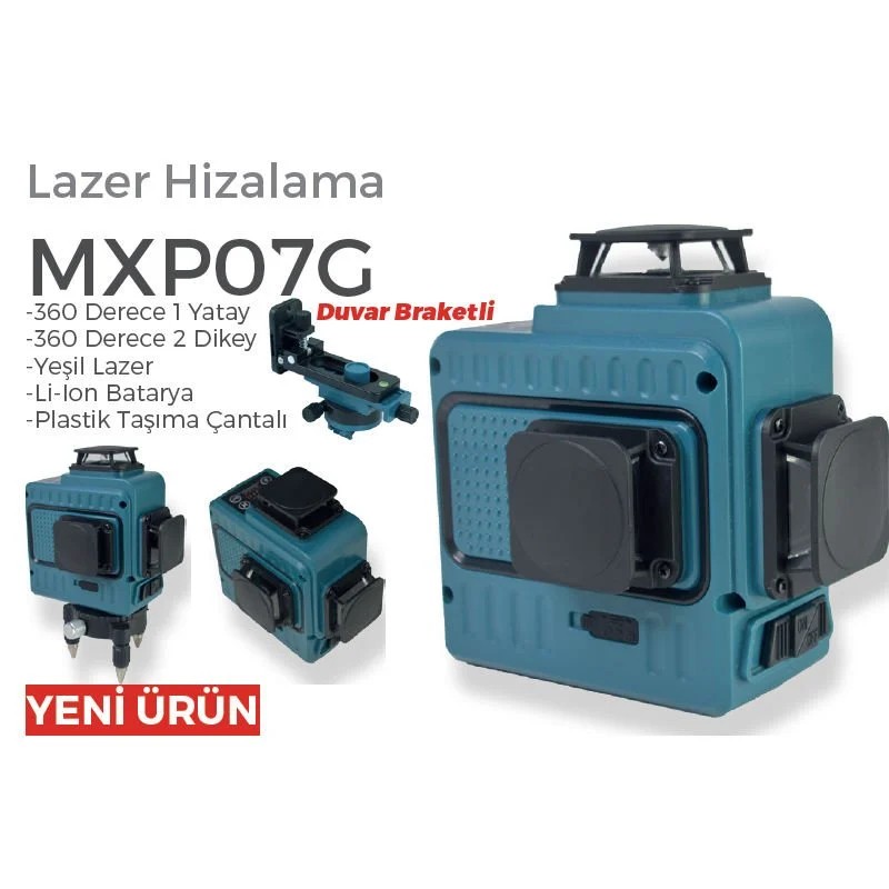 MaxExtra MXP07G 2 Dikey 1 Yatay Yeşil Lazerli Hizalama