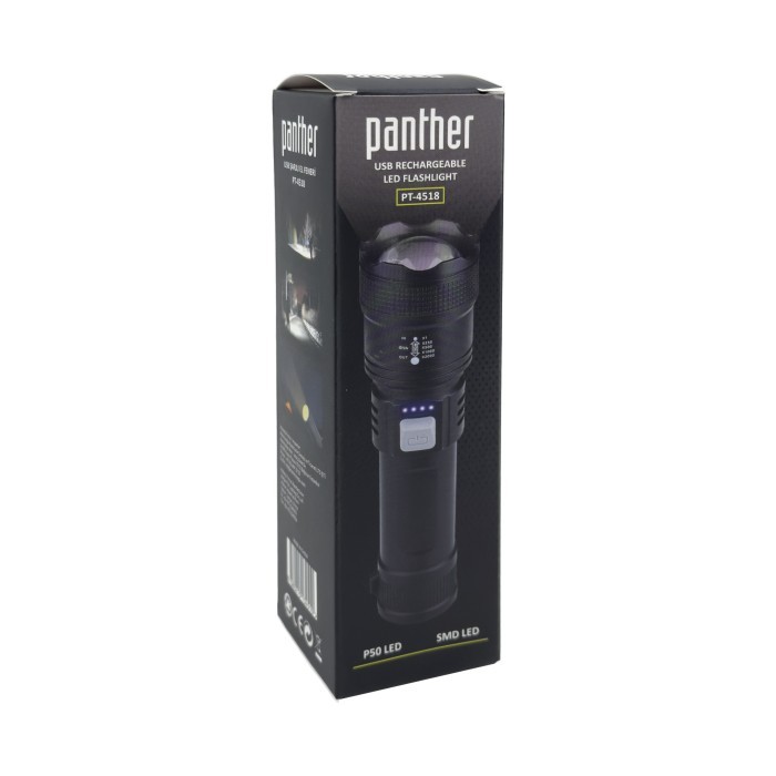 Panther PT-4518 800 Lümen USB Şarjlı El Feneri