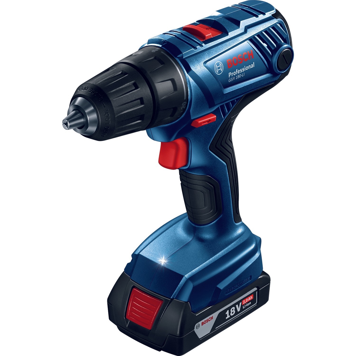 Bosch Professional GSR 180-LI 18 Volt 2.0 Ah Çift Akülü Darbesiz Delme/Vidalama