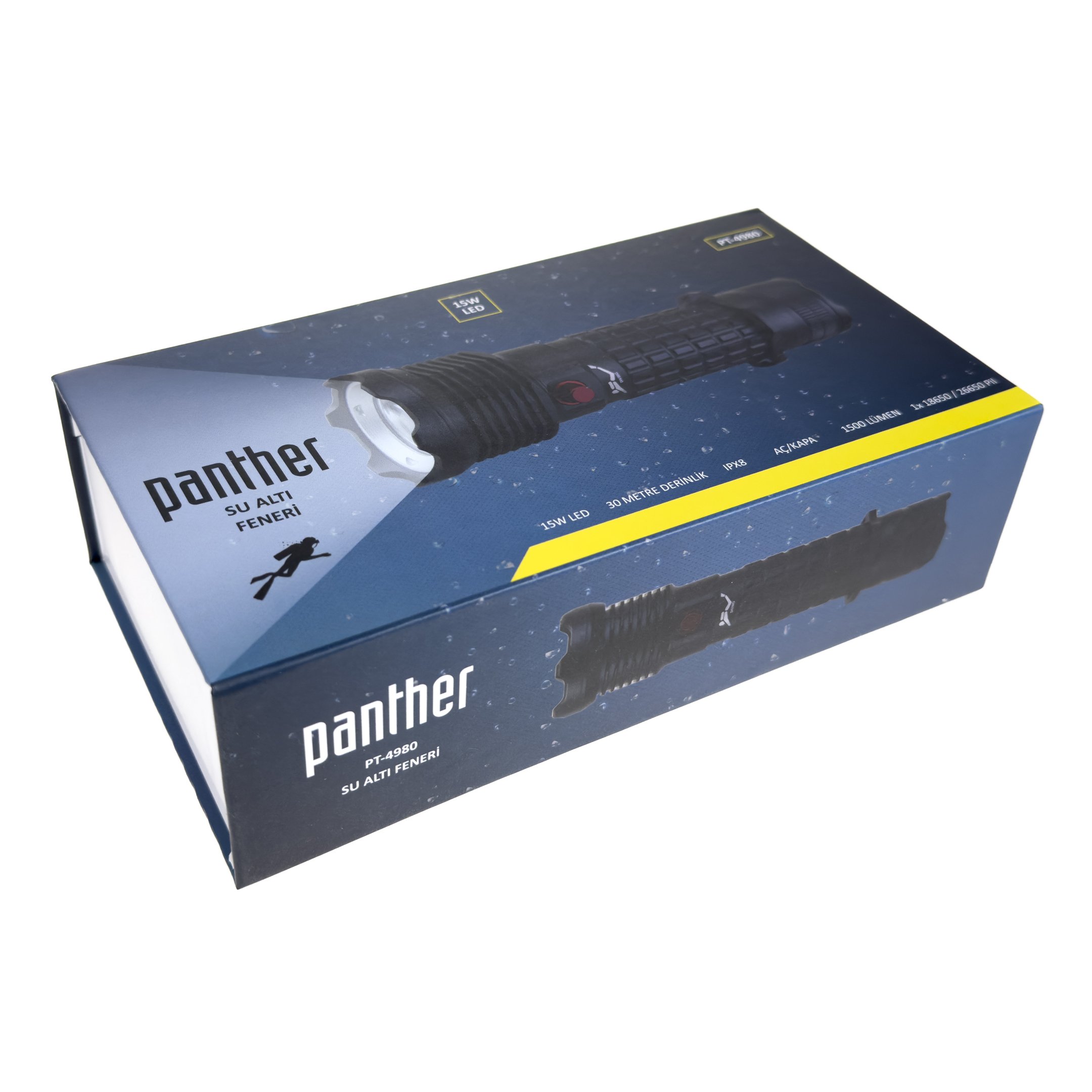 PANTHER PT-4980 IPX8 LED SU ALTI FENERİ (25)(50)