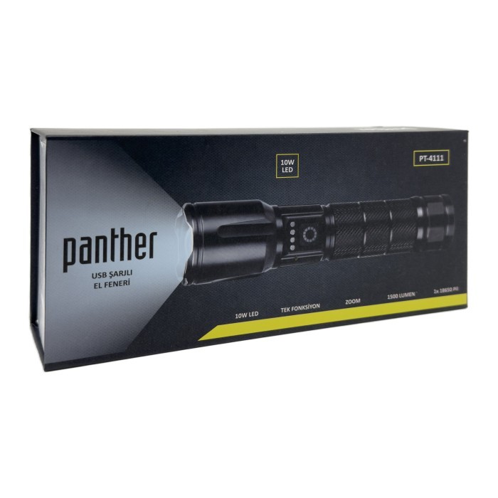 Panther PT-4111 1500 Lümen USB Şarjlı El Feneri