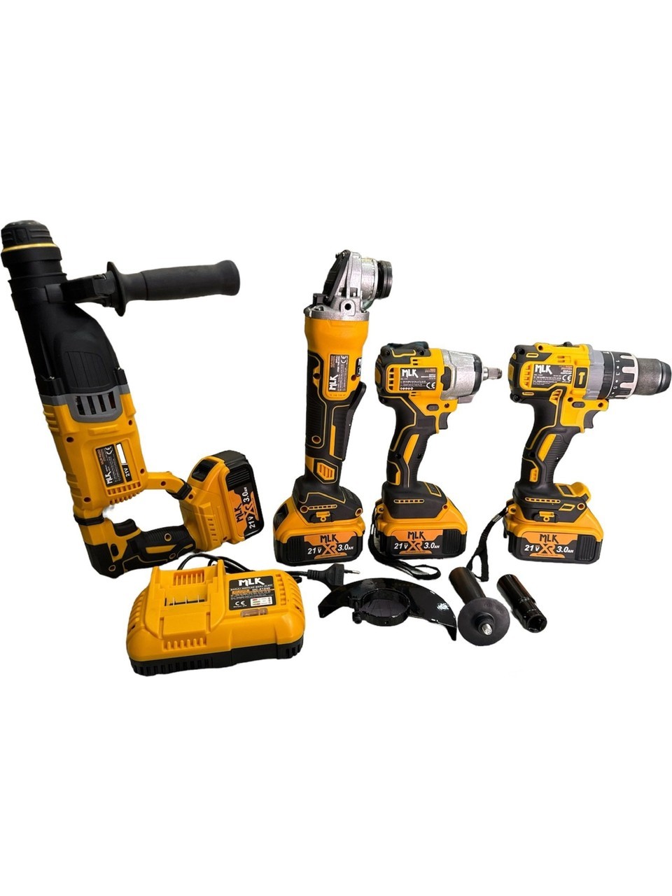 Mlk Akülü 4'lü Set (Sarı) 3 Amper 21 Volt