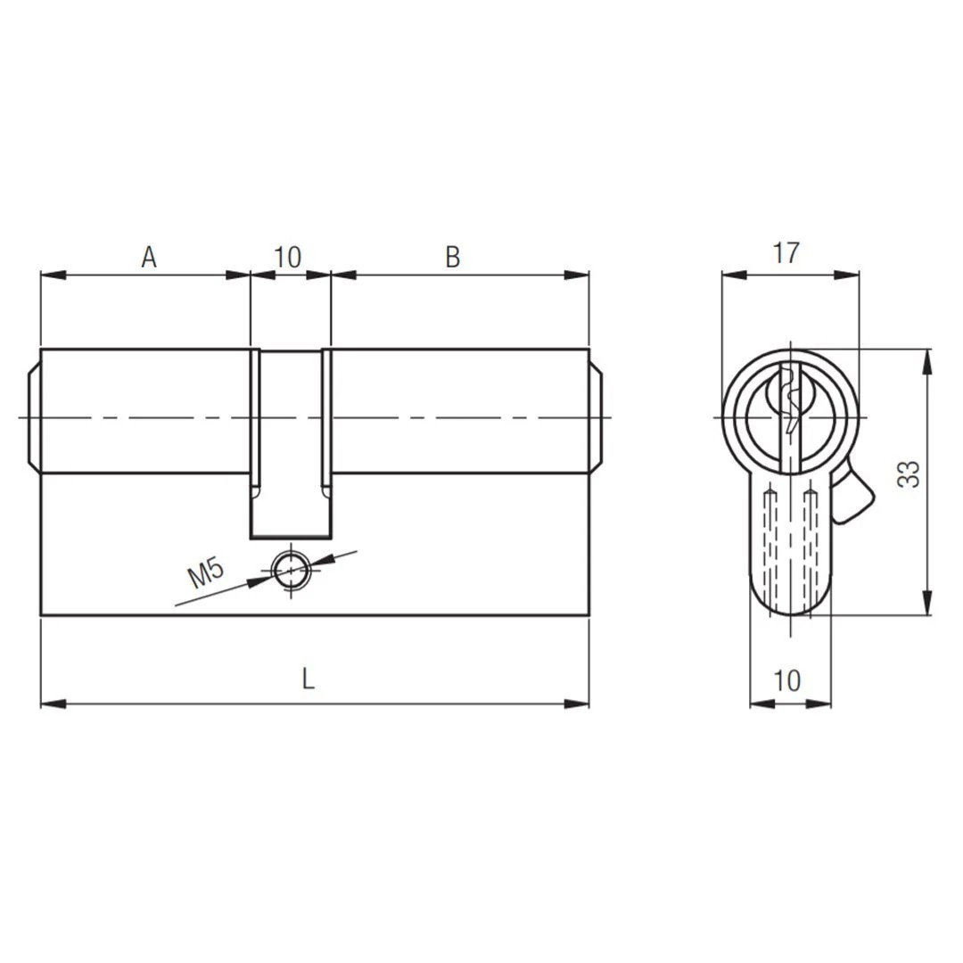 Kale Kilit 164 GNC Standart Çelik Pimli Nikel Renk Barel 68 mm