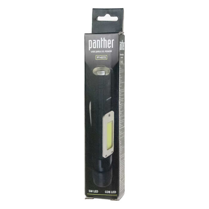 PANTHER PT-4272 USB ŞARJLI EL FENERİ (50)(100)