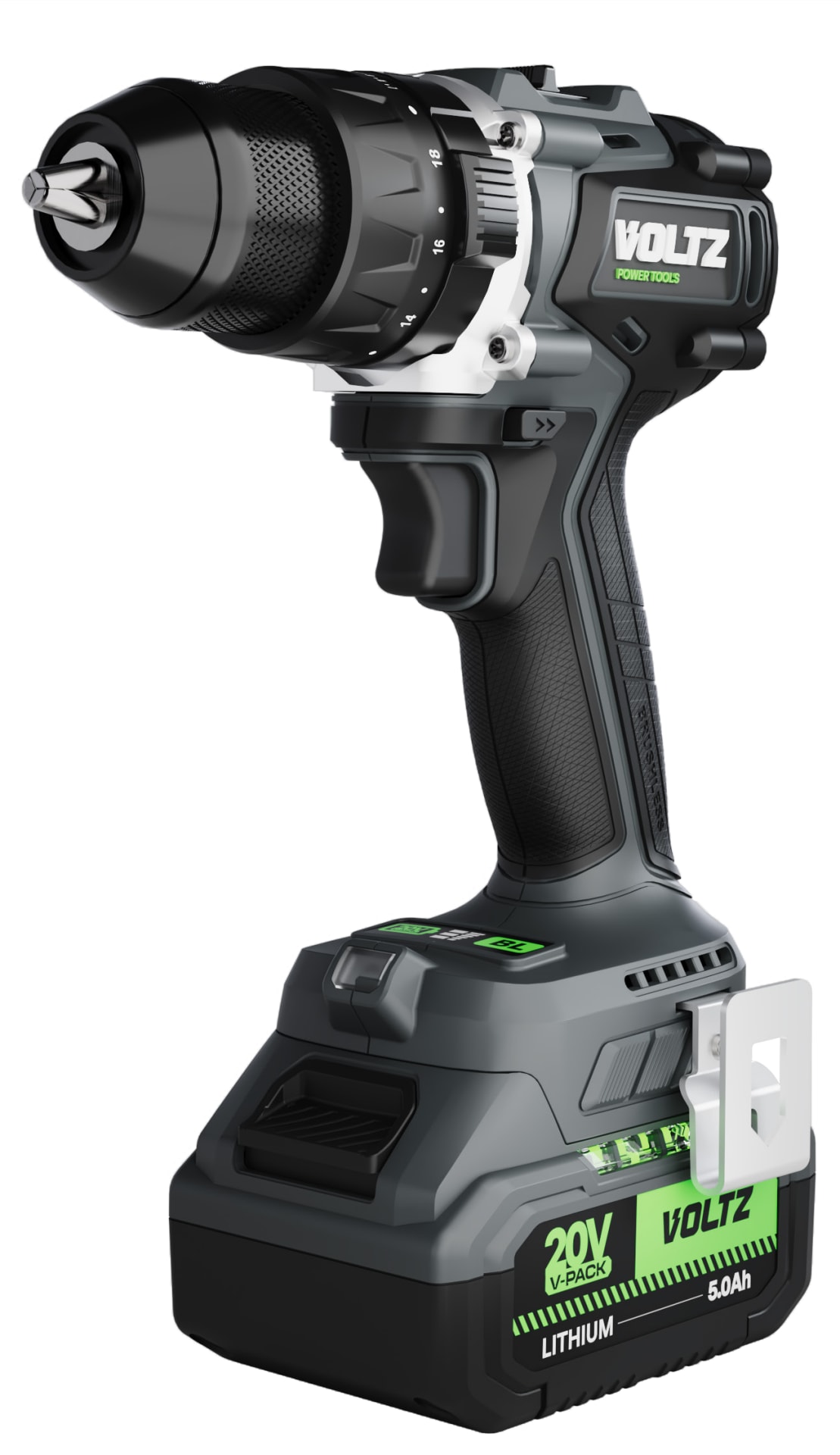 VOLTZ VZDR-20I Kömürsüz Şarjlı Darbeli Matkap 20 Volt 5 Amper Çift Akülü