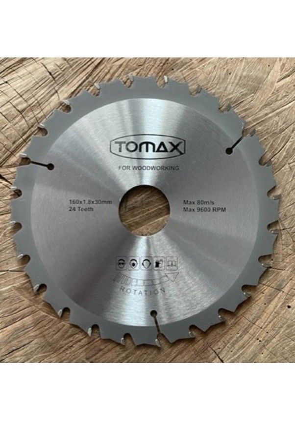 TOMAX 160MM 24 DİŞ ELMAS TESTERE AHŞAP MDF SUNTA KESİCİ