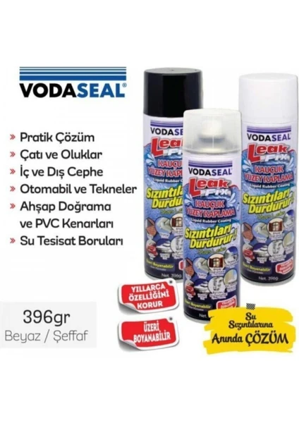 Vodaseal Leak Fix Kauçuk İzolasyon Spreyi 396 Gr Şeffaf
