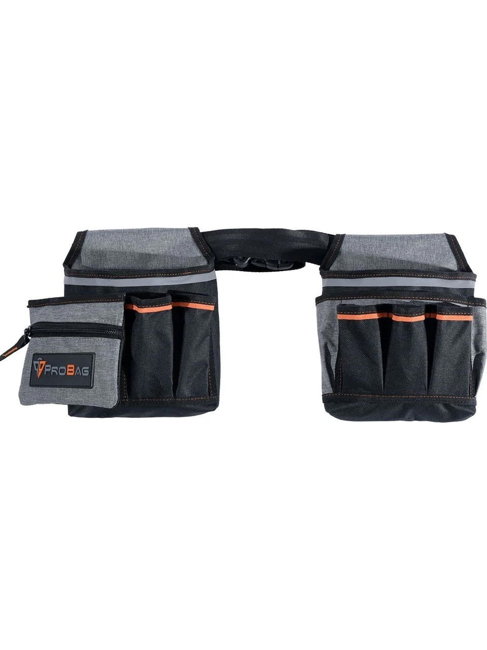 Probag Twin Alet ve Takım Bel Çantası - Çift Bölmeli, 11 Gözlü, Suya Dayanıklı İmpertex Keten