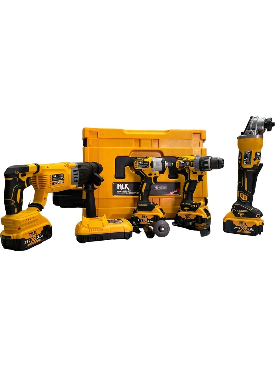 Mlk Akülü 4'lü Set (Sarı) 3 Amper 21 Volt