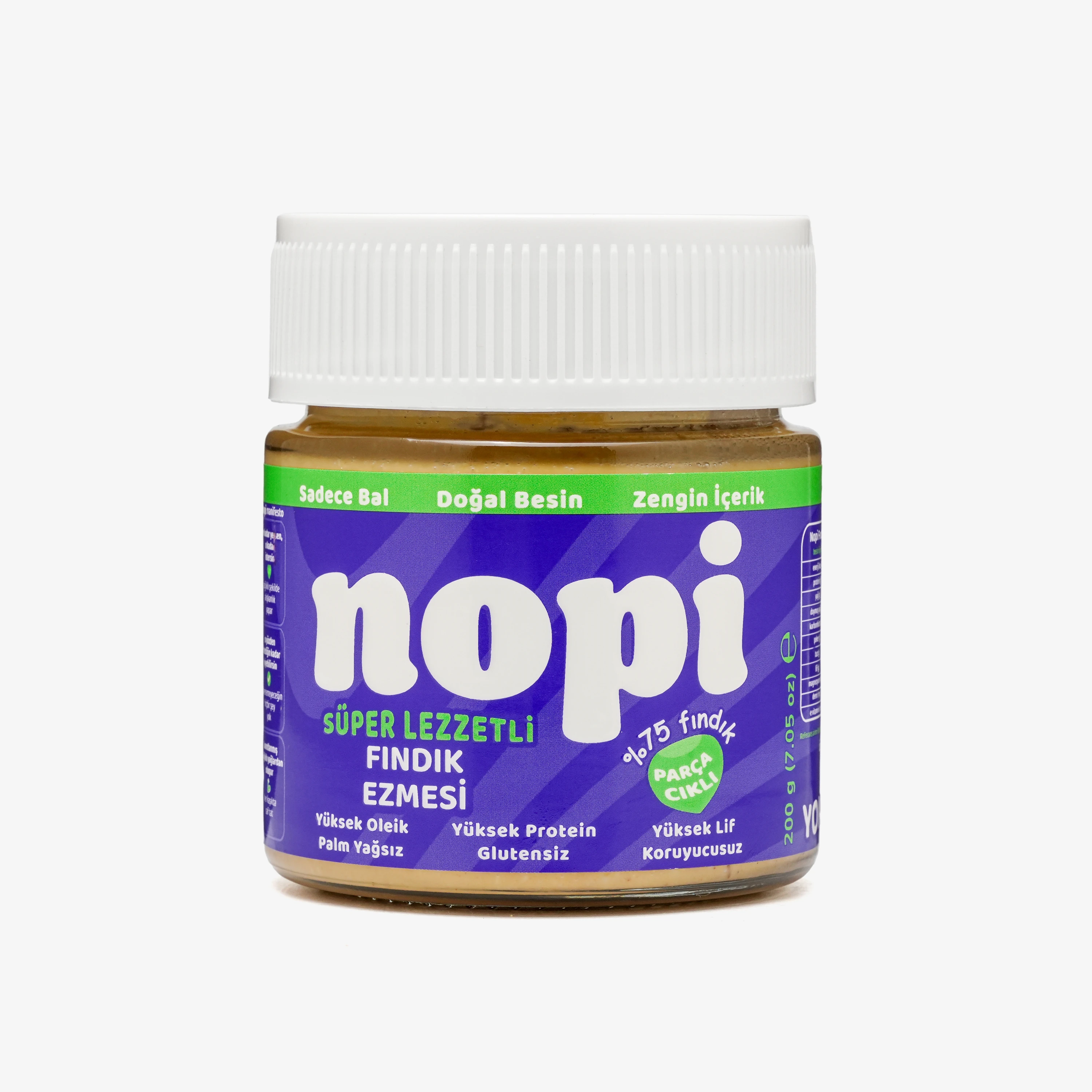 Nopi Üçlü Set- Klasik Yer Fıstığı & Parçacıklı Fındık & Kaju Ezmesi ( 3 x 200 g)