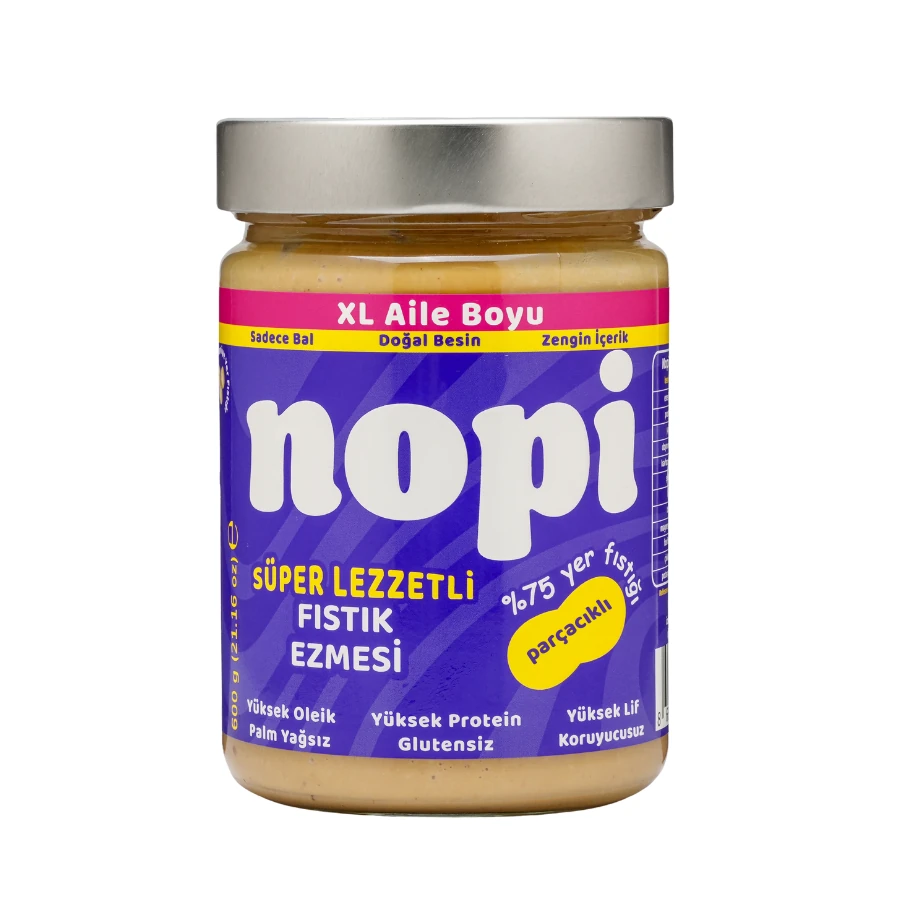 Nopi XL Yer Fıstığı Ezmesi Parçacıklı 600G