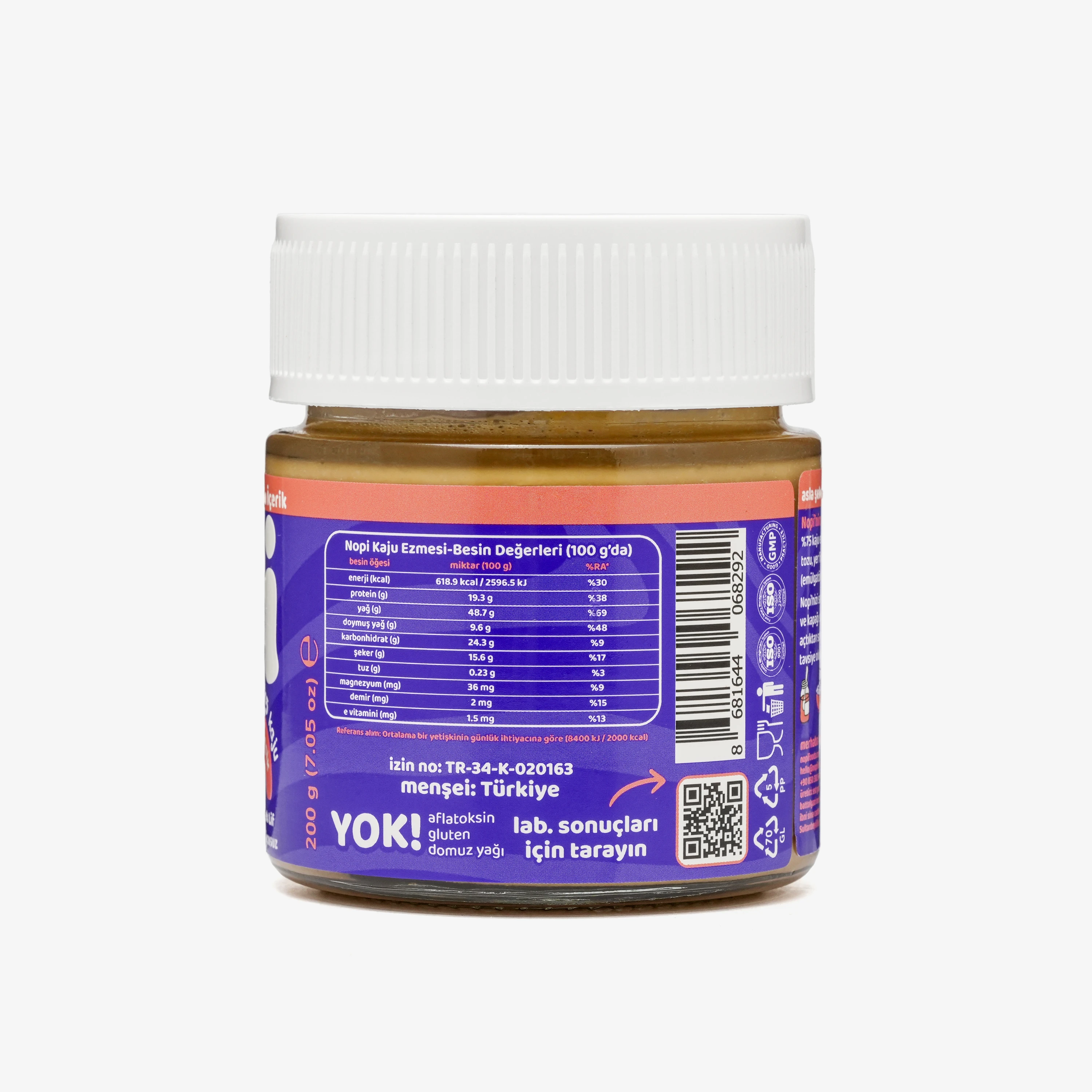 Nopi İkili Set - Klasik Yer Fıstığı & Kaju Ezmesi (2 x 200 g)