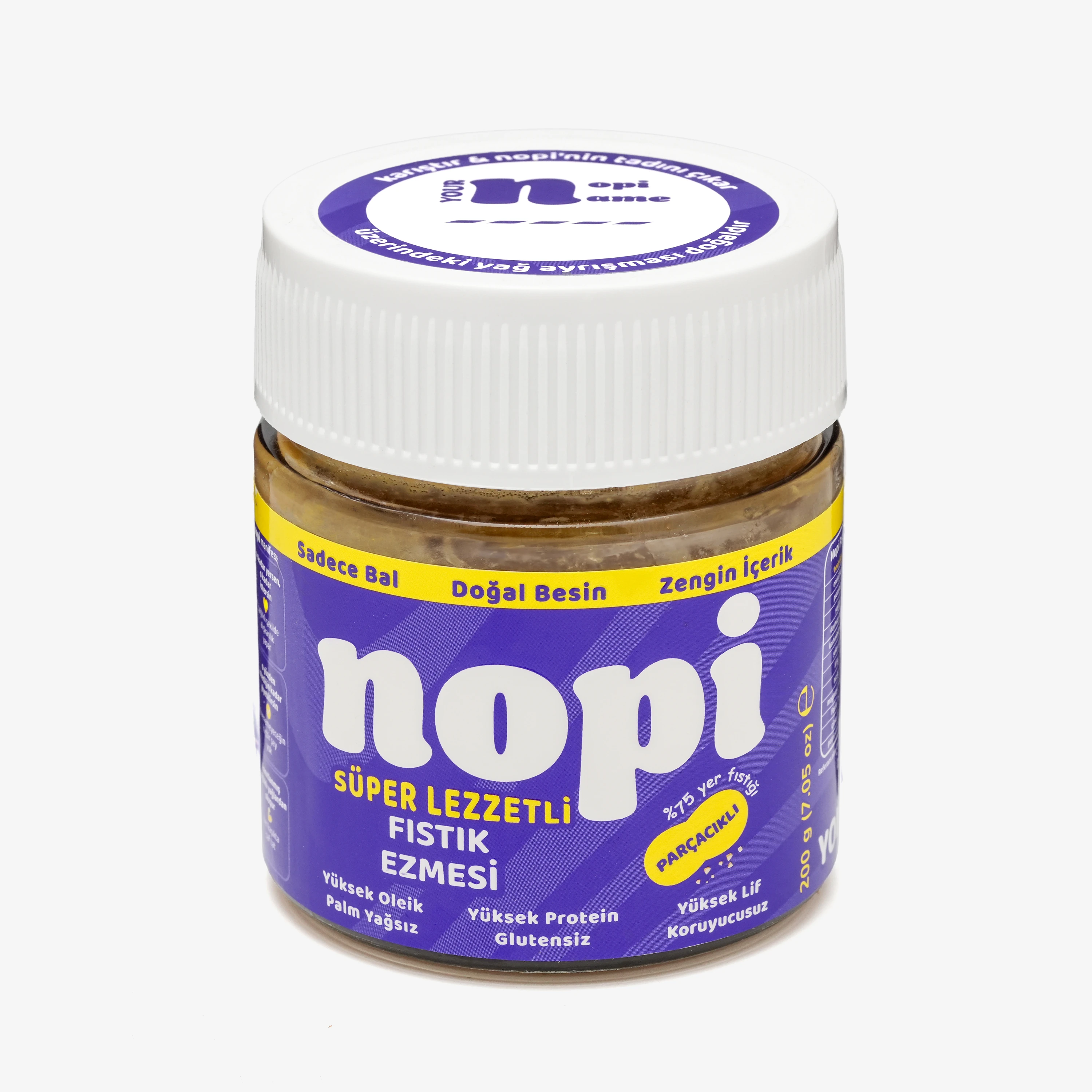 Nopi Parçacıklı Yer Fıstığı Ezmesi 200G 