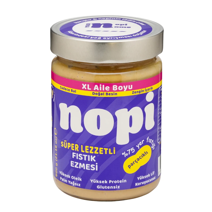 Nopi XL Yer Fıstığı Ezmesi Parçacıklı 600G