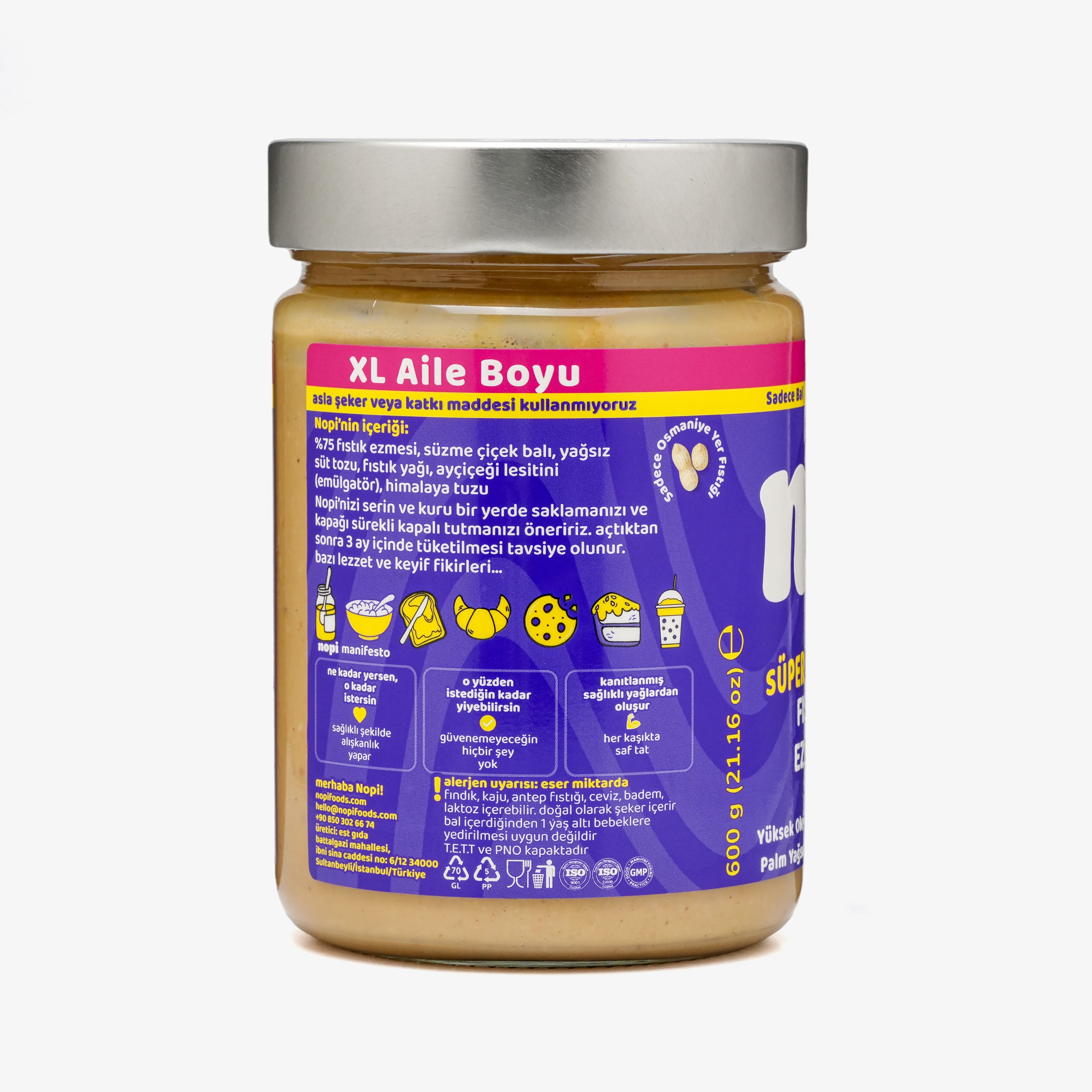Nopi XL Yer Fıstığı Ezmesi Klasik 600G