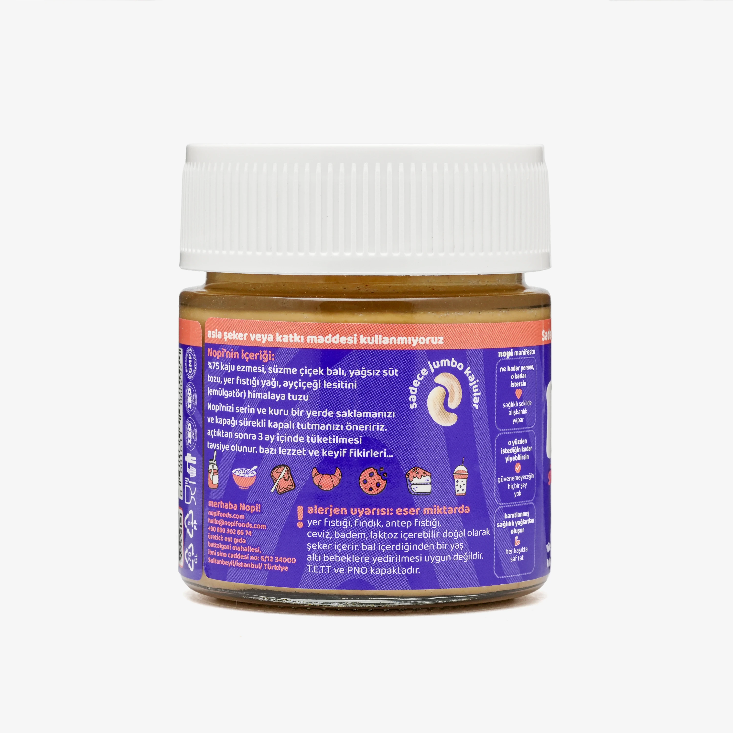 Nopi İkili Set - Klasik Yer Fıstığı & Kaju Ezmesi (2 x 200 g)