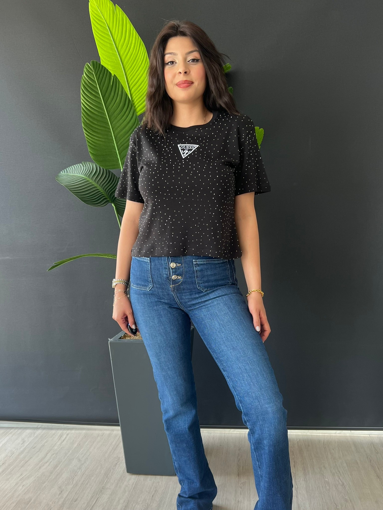 GLOW BASIC TAŞLI TSHIRT