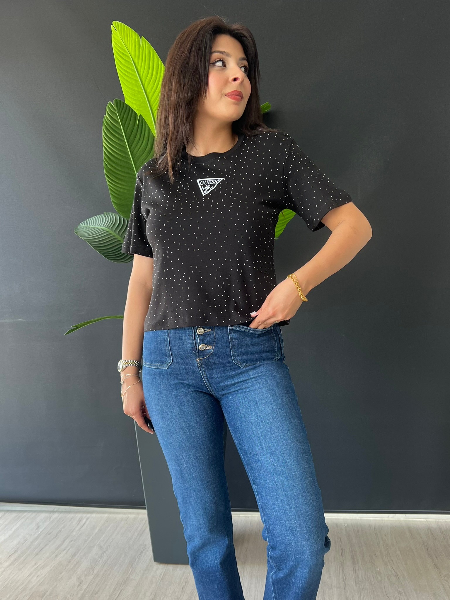 GLOW BASIC TAŞLI TSHIRT
