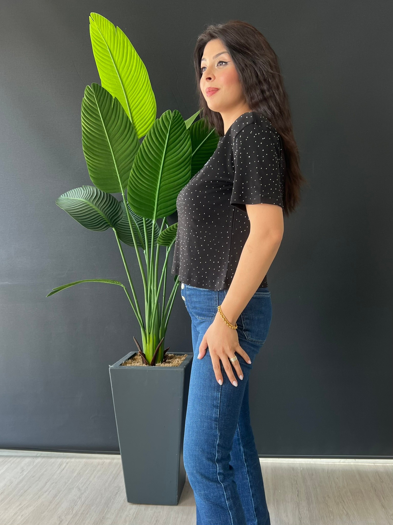GLOW BASIC TAŞLI TSHIRT