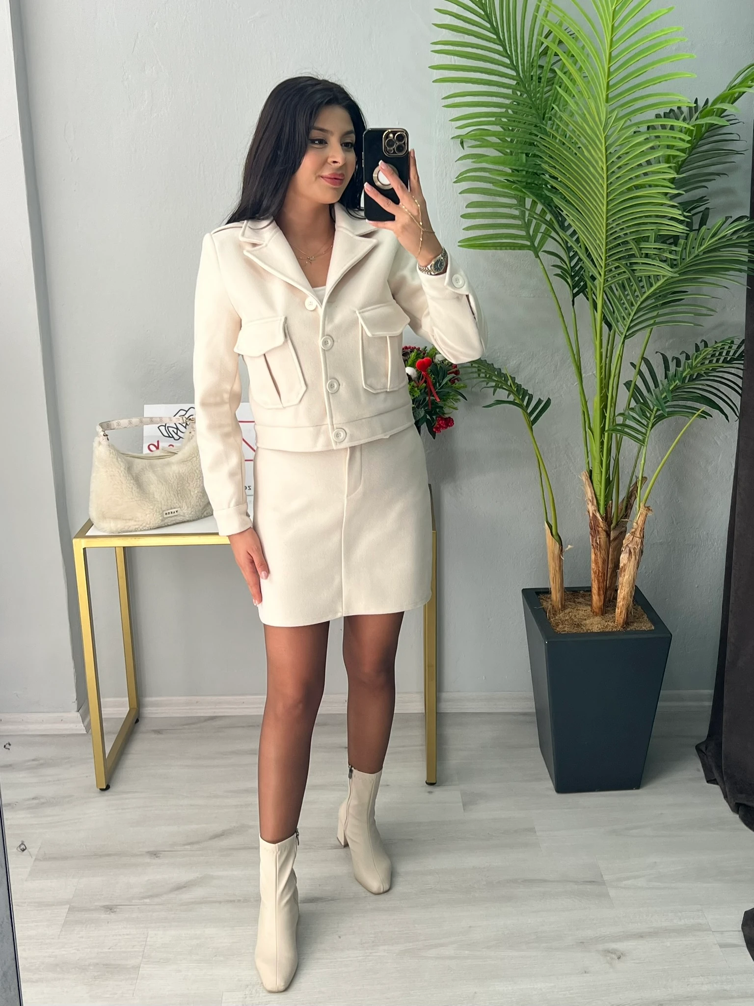 Premium Kaşe Etekli İkili Takım