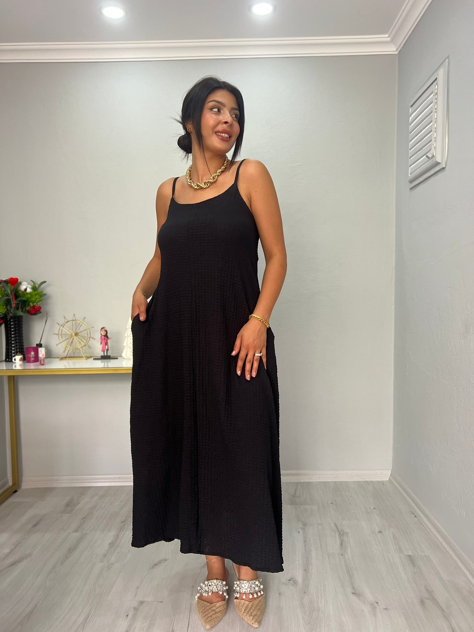 NO RULES ÖRME KUMAŞ ELBİSE