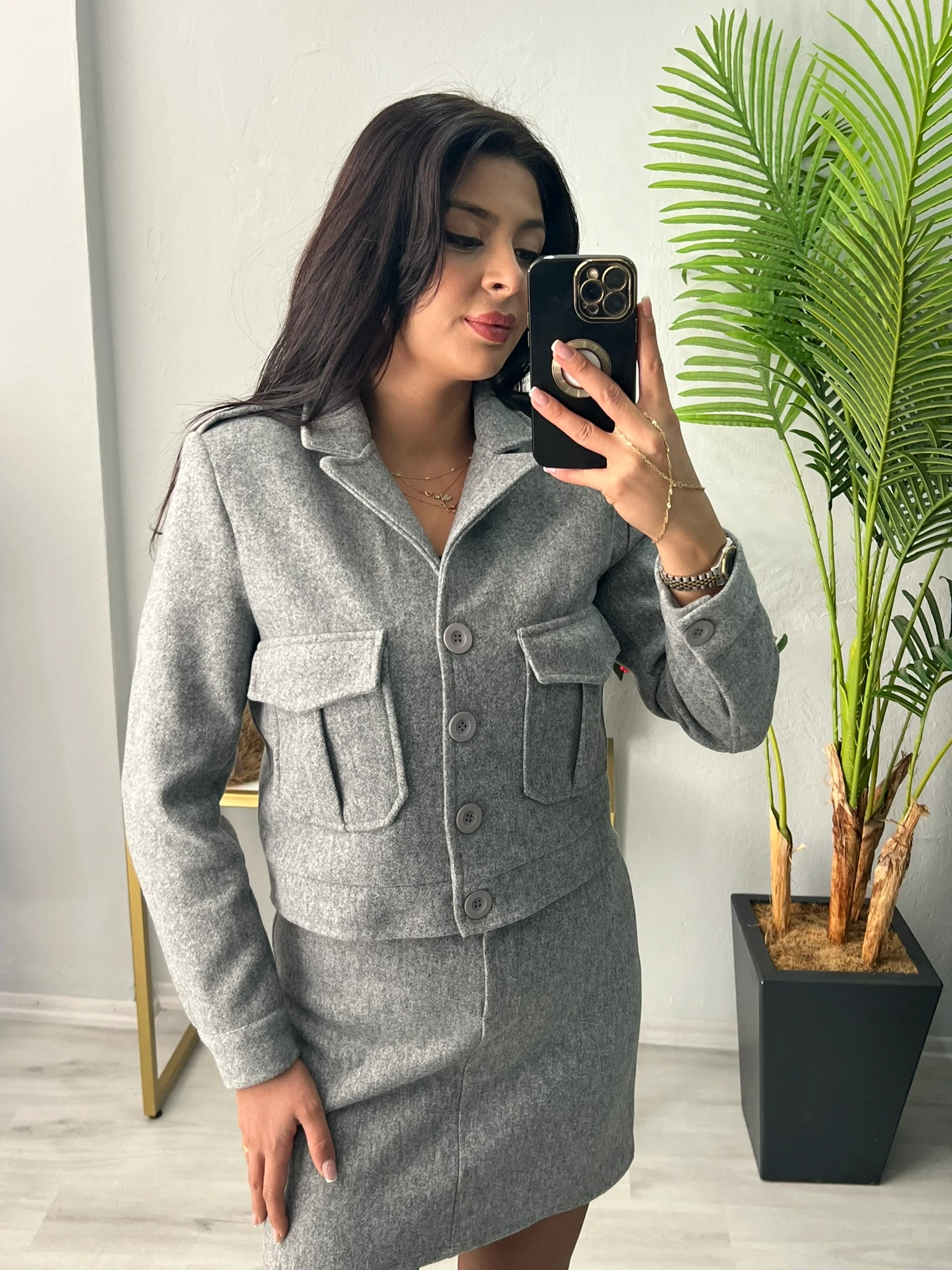 Premium Kaşe etekli ikili takım