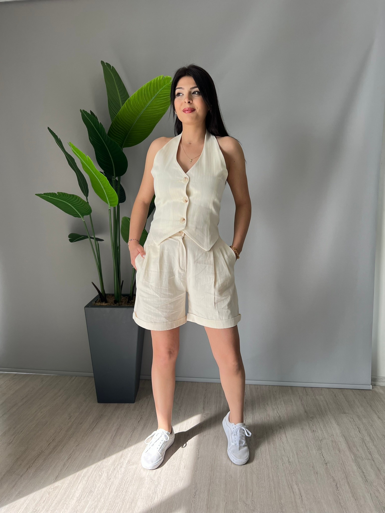 RUSTİK ESİNTİ ŞORTLU TAKIM