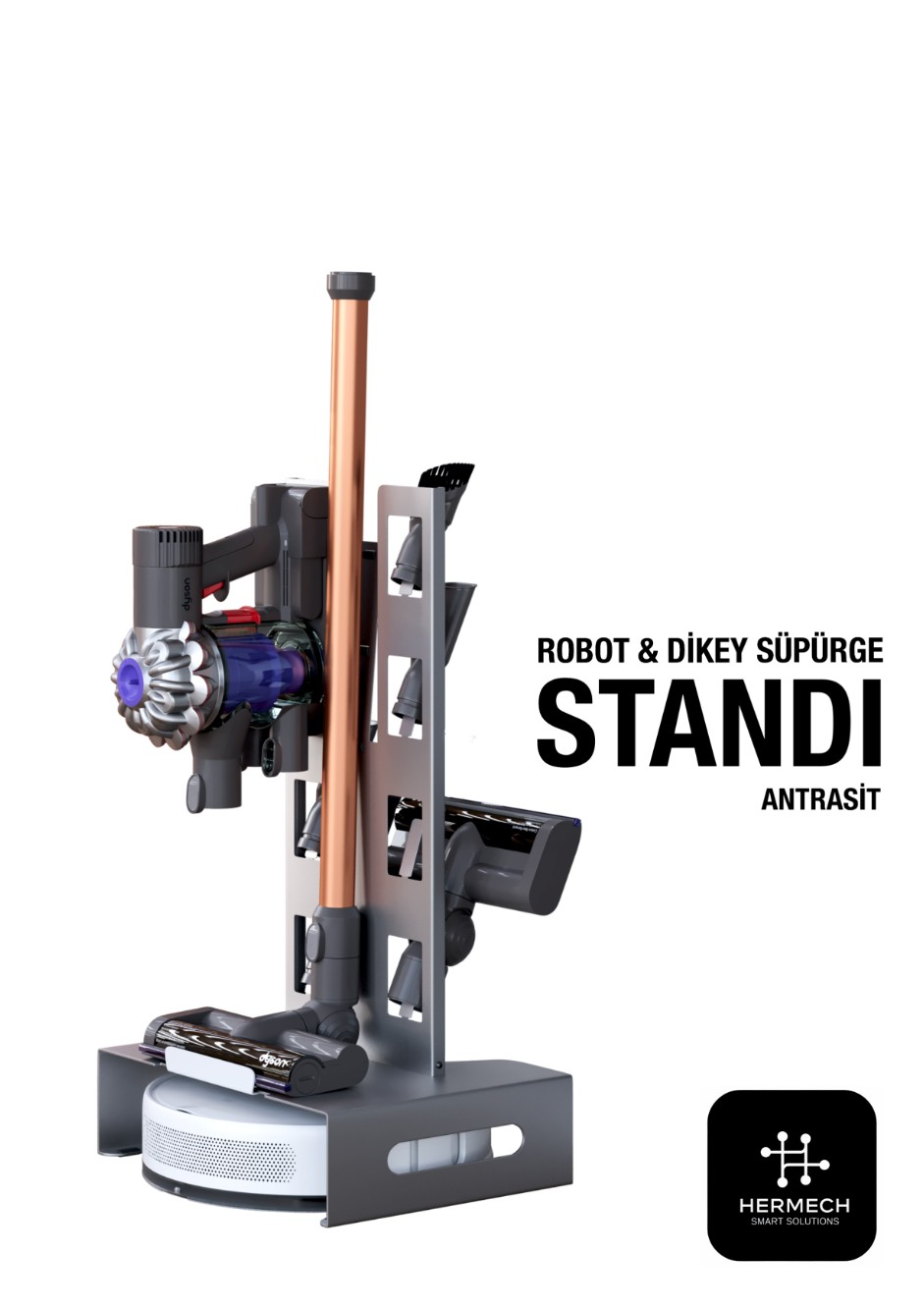 Dyson Philips Bosch Uyumlu Süpürge Standı EXTRA ROBOT SÜPÜRGE YUVALI