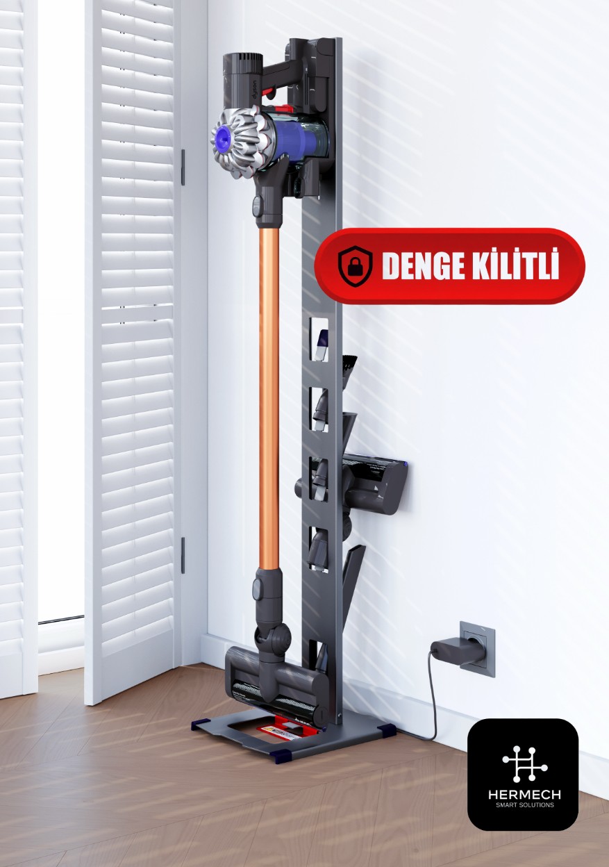 Dyson Uyumlu Süpürge Standı DENGE KİLİTLİ