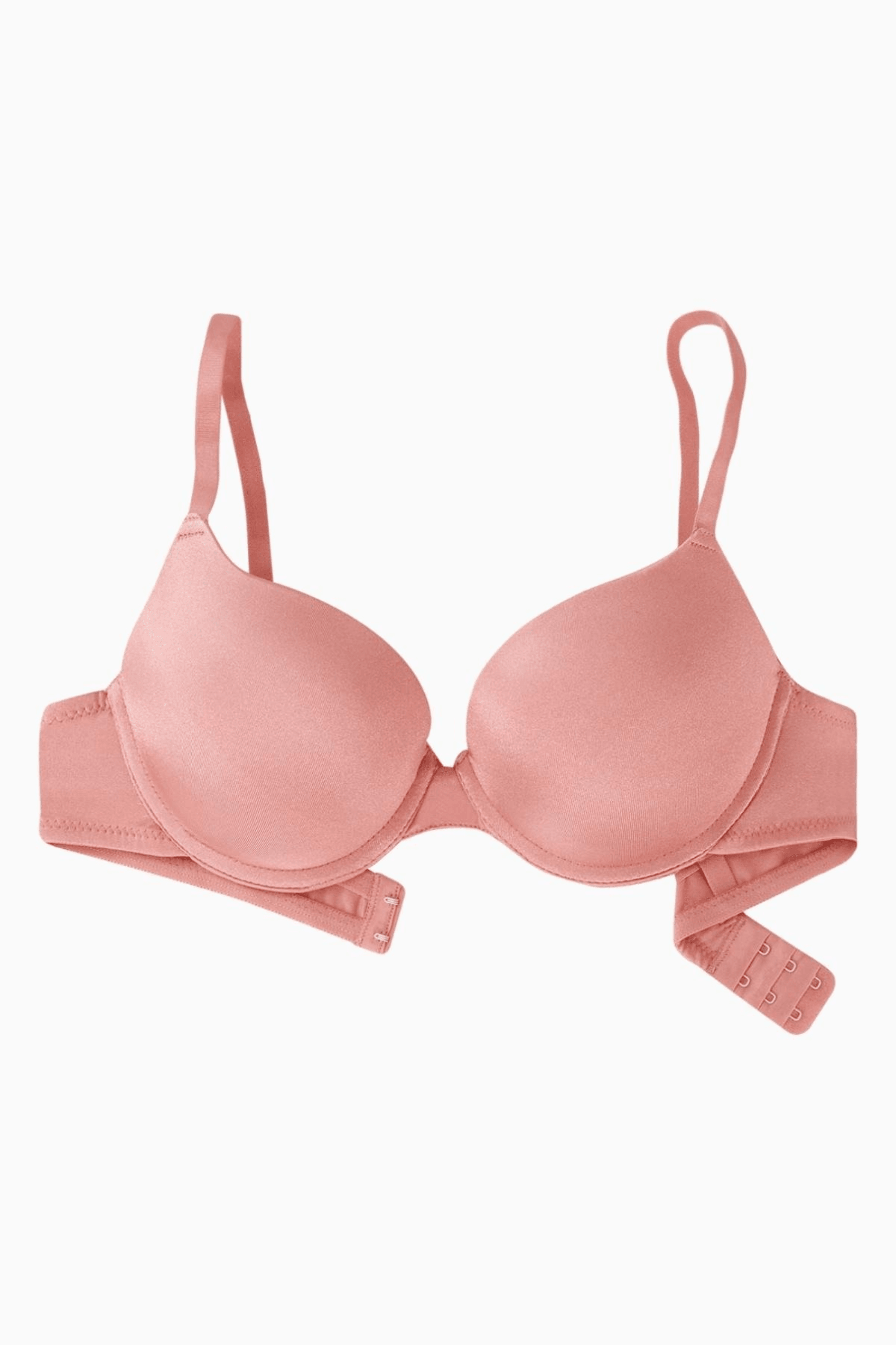 Andes Mikro Double Push Up Ekstra Dolgulu Basic Sütyen - Gül Kurusu