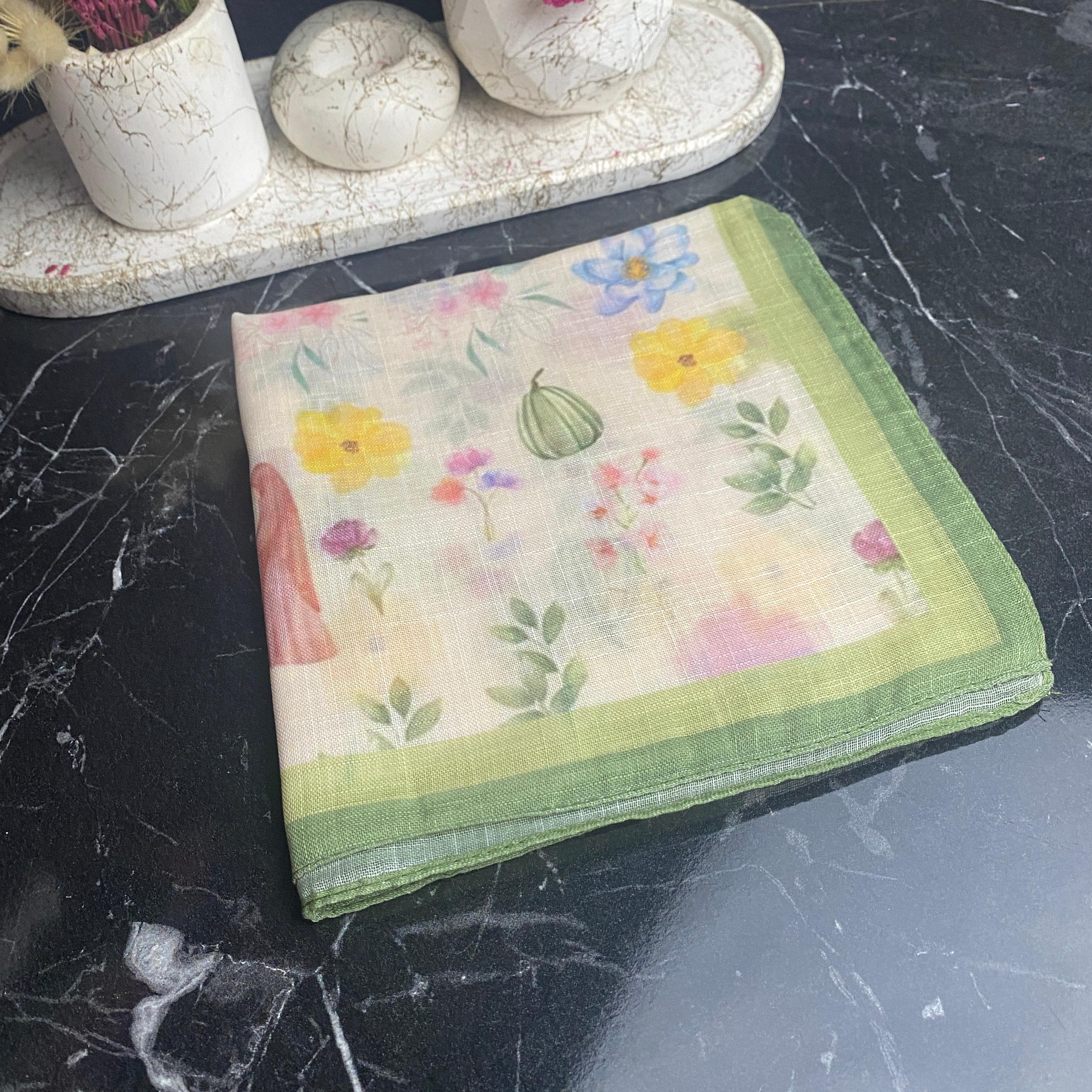 Çiçek Desenli Çocuk Eşarbı