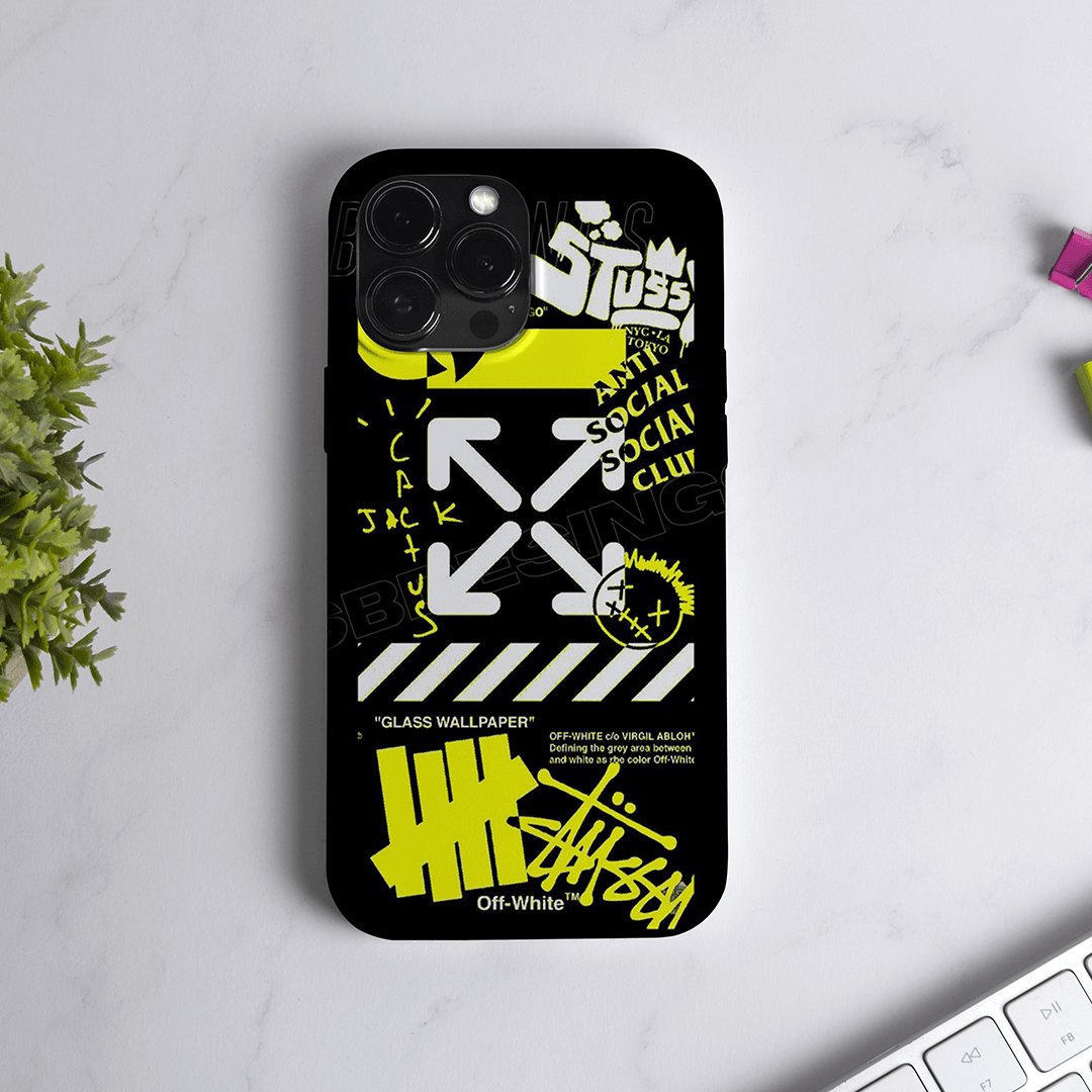 Off White Yellow-Black Case