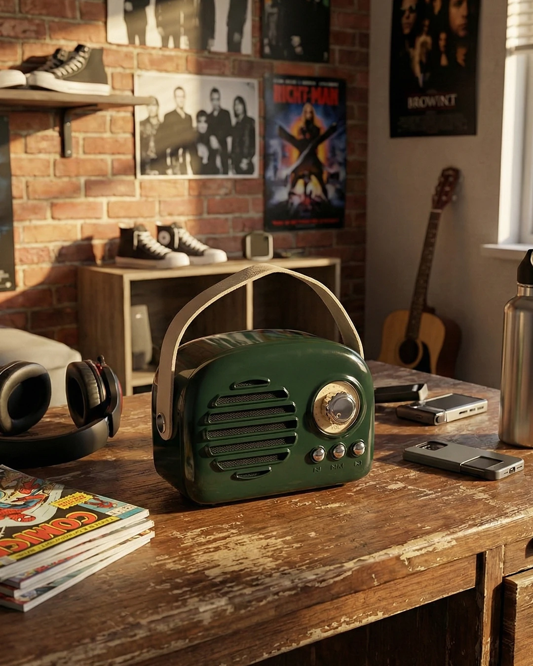 Nostaljik Retro Tasarım Bluetooth Hoparlör & FM Radyo (Powerbank özellikli)