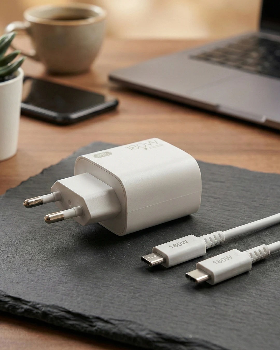 180W Ultra Hızlı (Turbo) Şarj Cihazı ve Type-C Kablo Seti