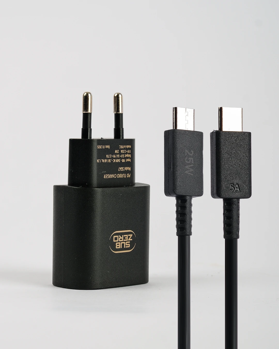  25W Type-C to Type-C Turbo Şarj Cihazı ve Kablo Seti