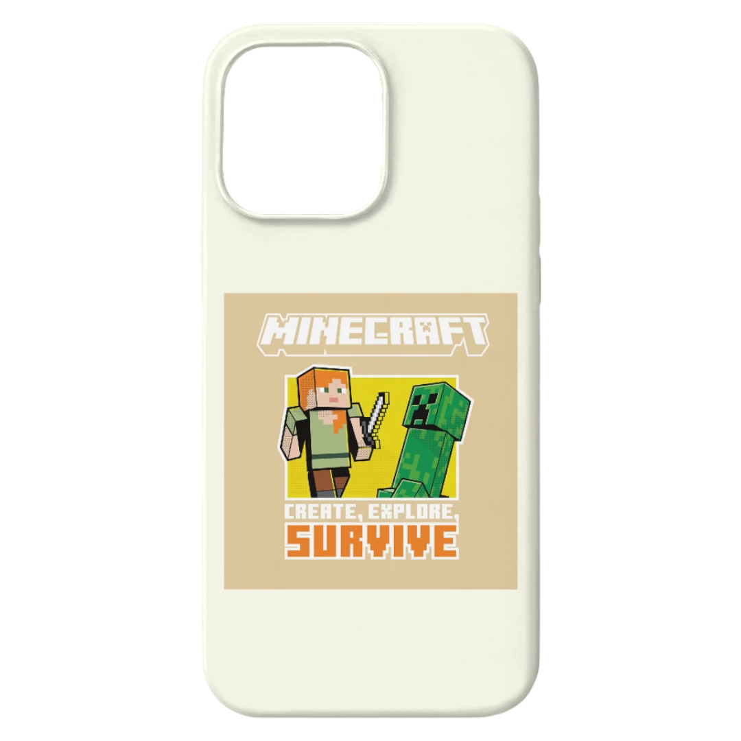 Java Edition Minecraft Case Cover Minecraft Survive White Case