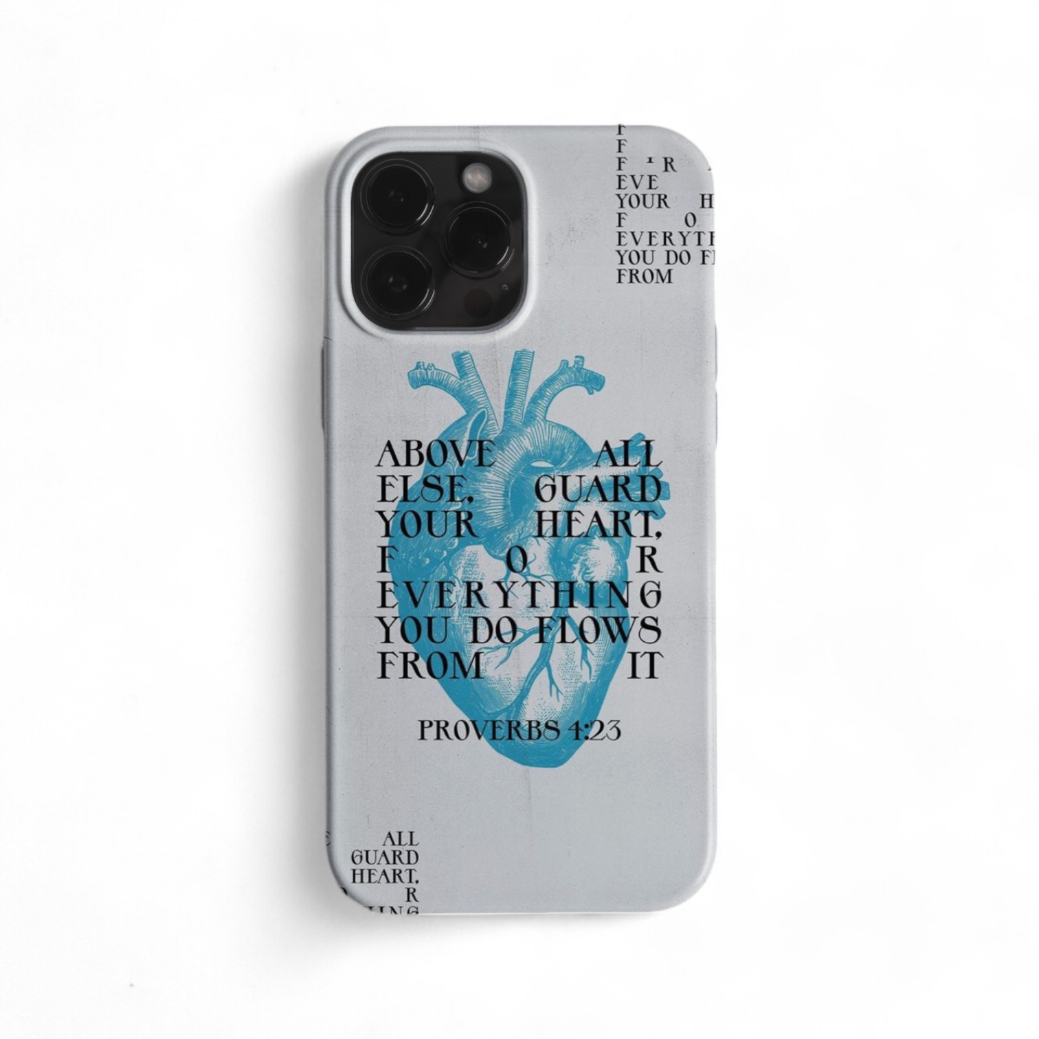 Blue Heart White Case