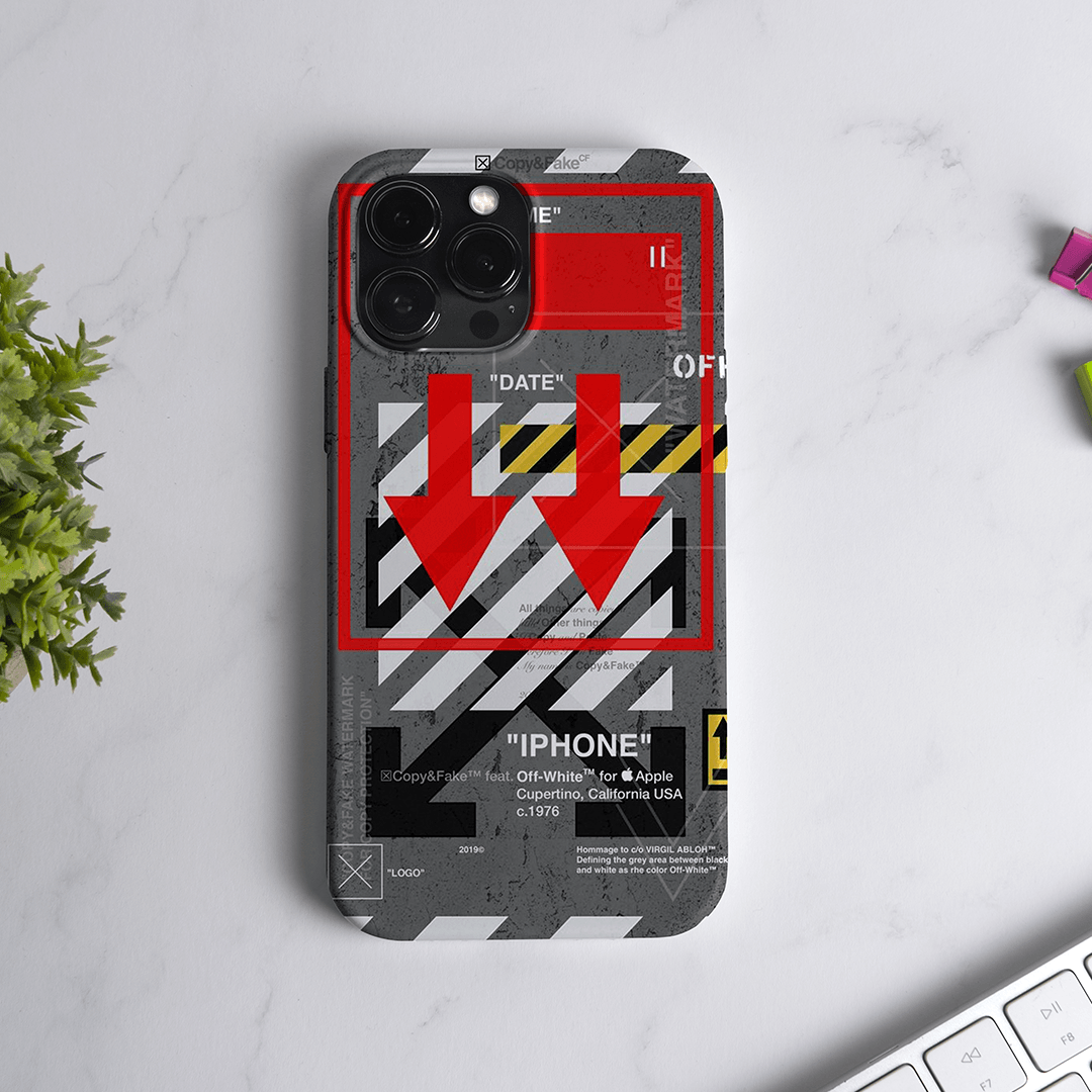 Off White Red 'Date' Case