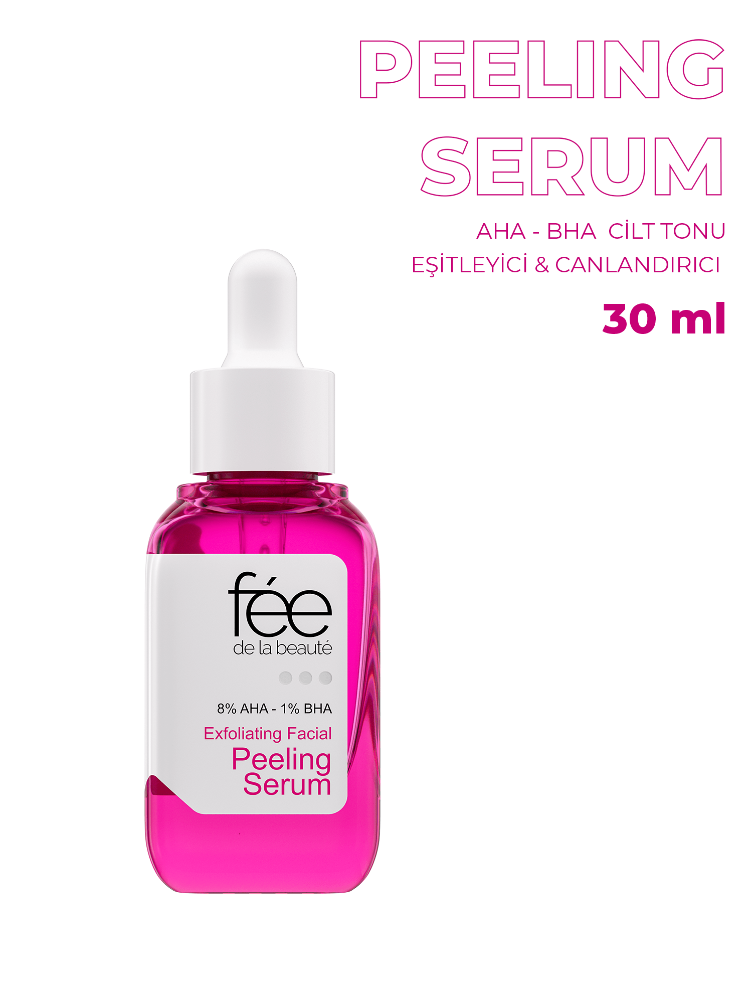 AHA & BHA Cilt Tonu Eşitleyici & Canlandırıcı Kırmızı Peeling Cilt Serumu 30 ML