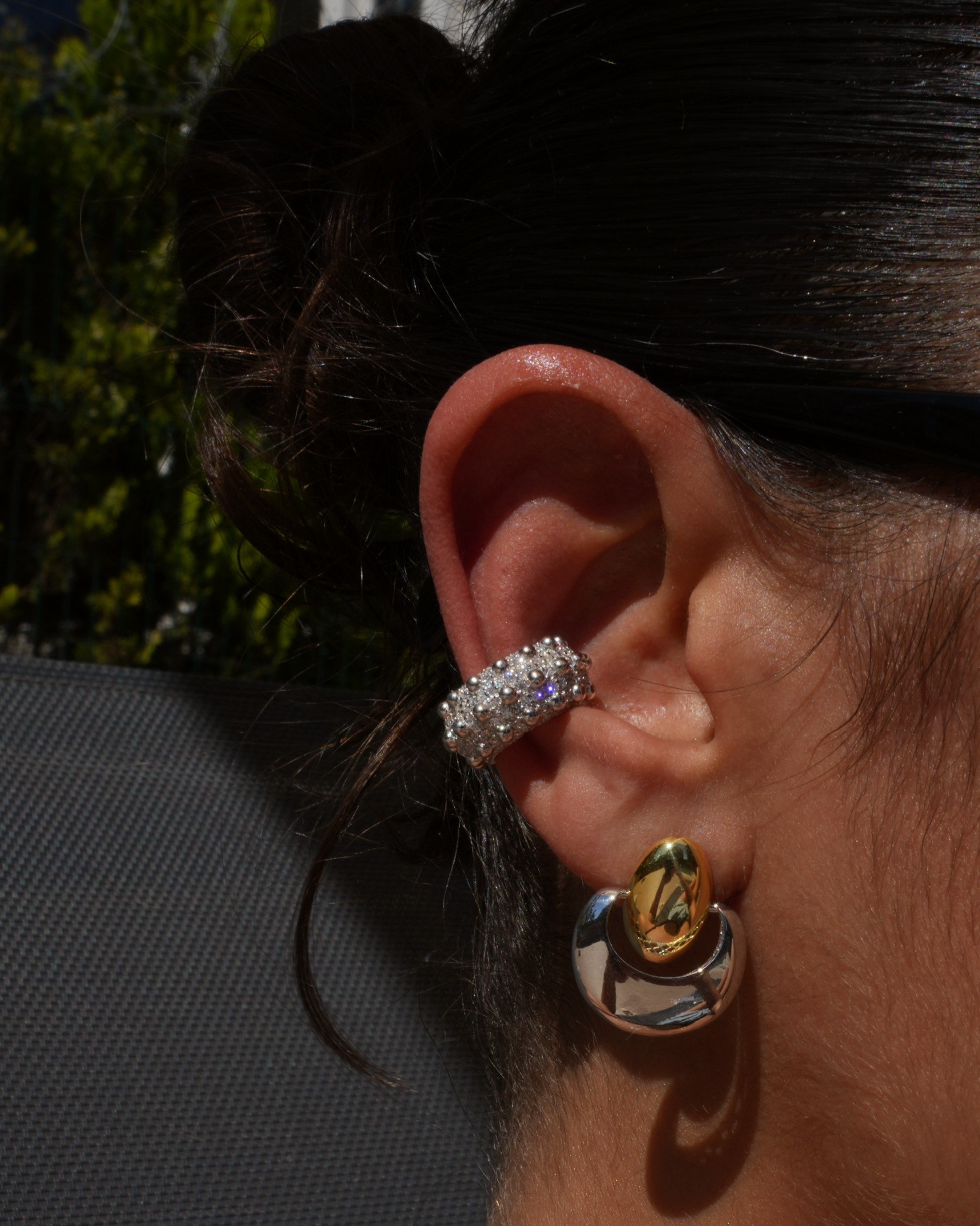 925 Gümüş / Tomurcuk Kalın Earcuff