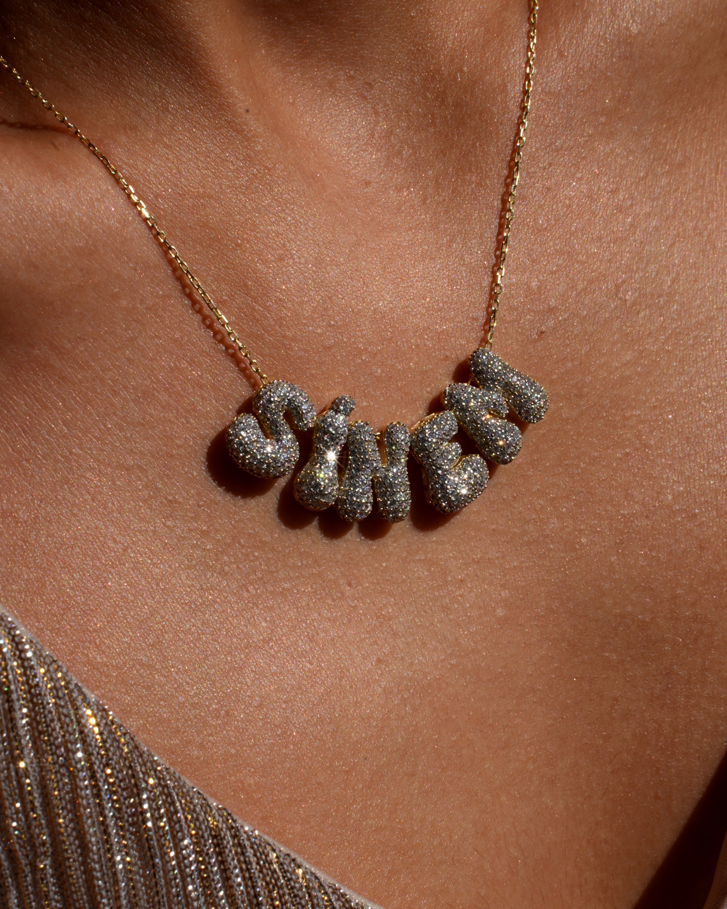 925 Gümüş / Ice İsim Kolye