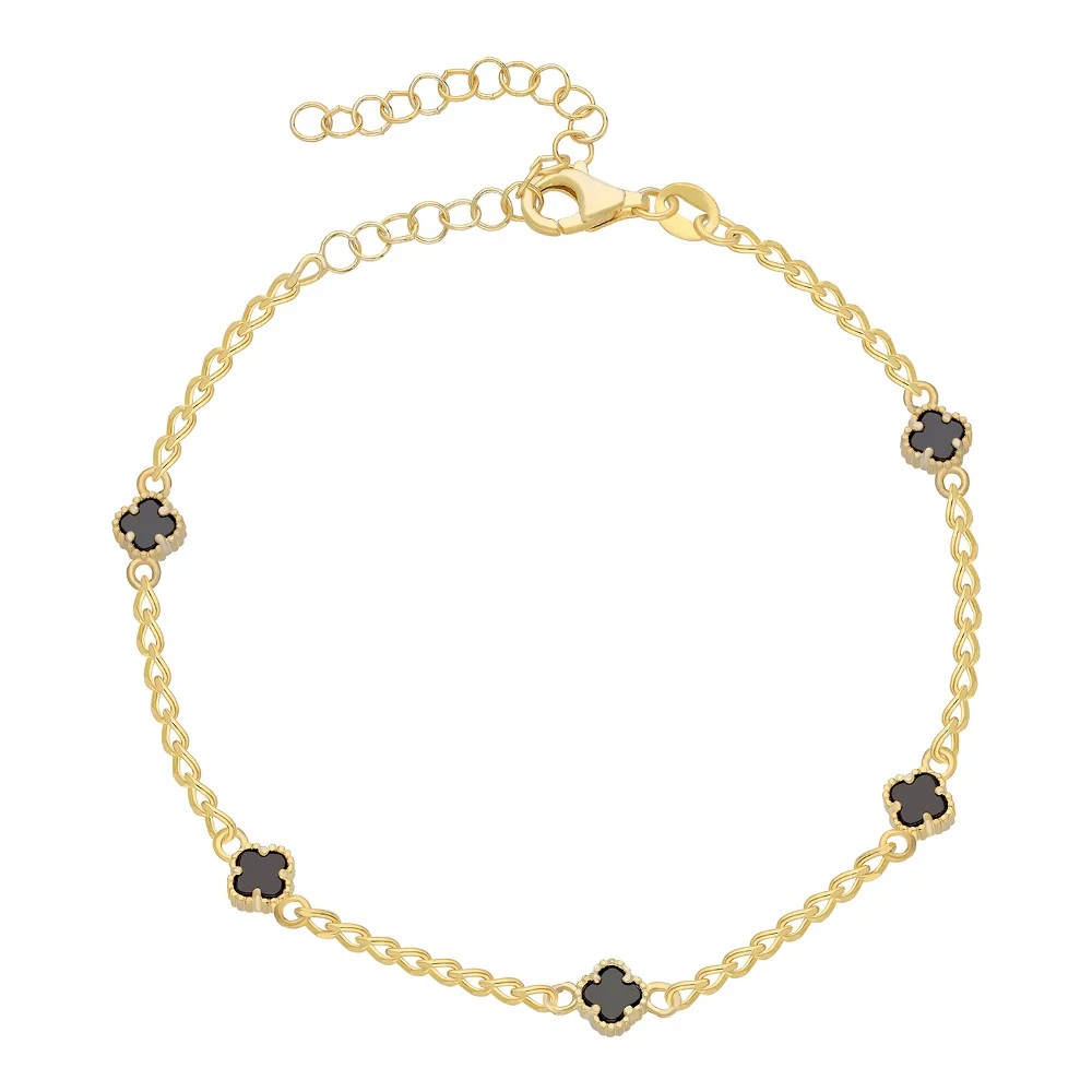 925 Gümüş Yonca Bileklik