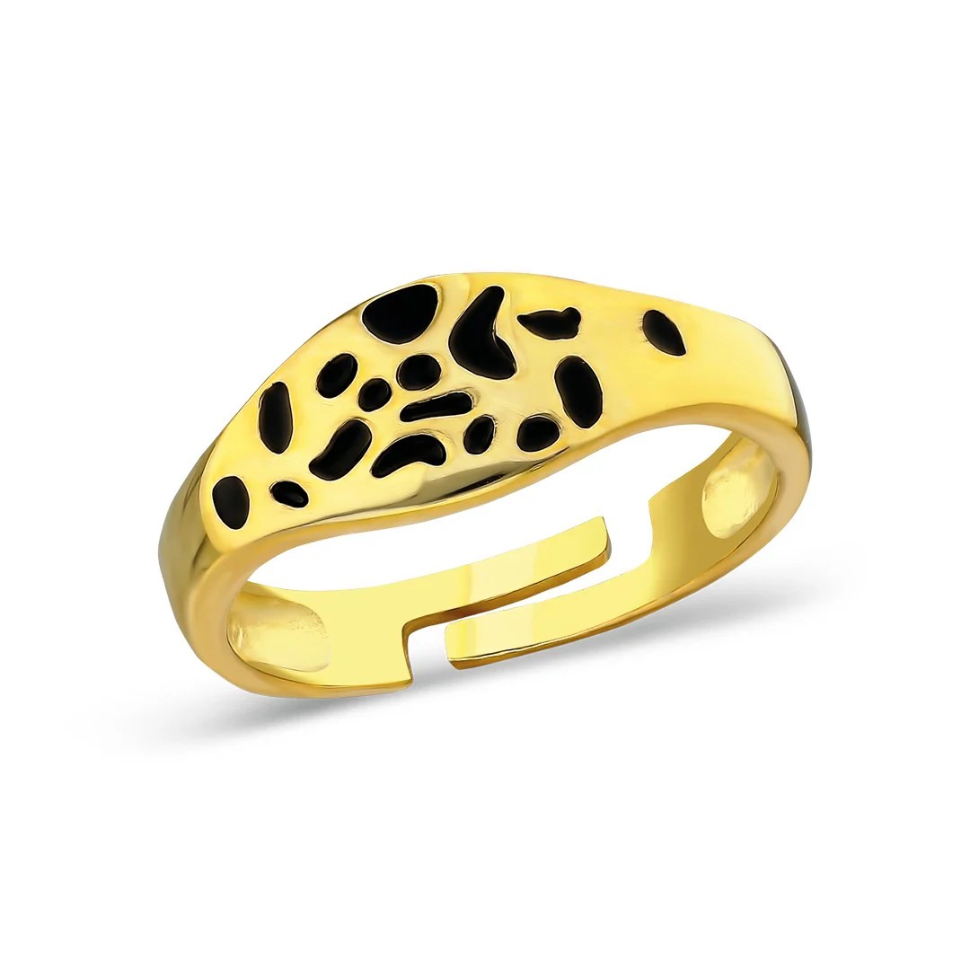 925 Gümüş / Leopar Desenli Yüzük
