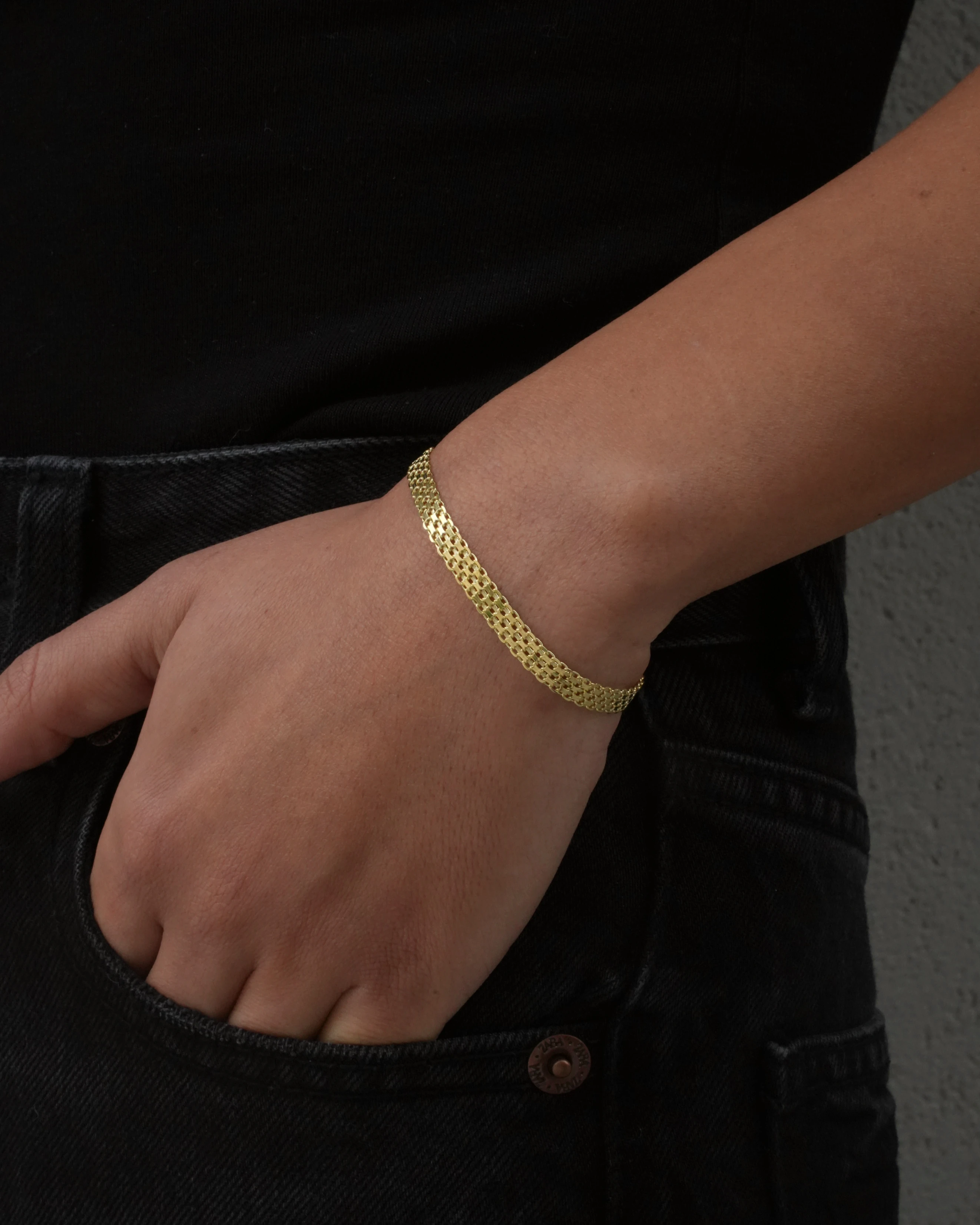 925 Gümüş / Knit Çift Bilekliği