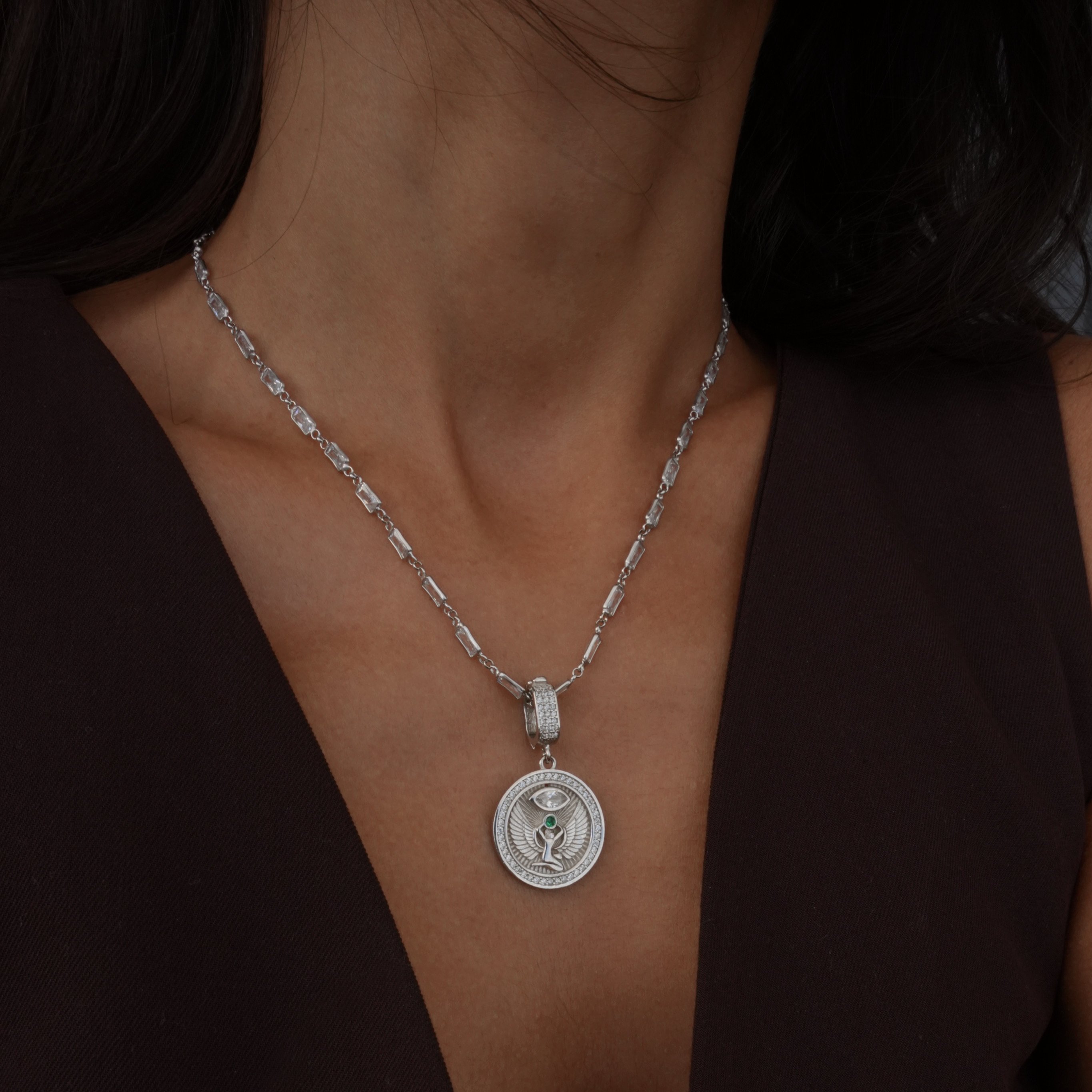 925 Gümüş Exclusive / Madalyon Yaşam Tanrıçası Kolye