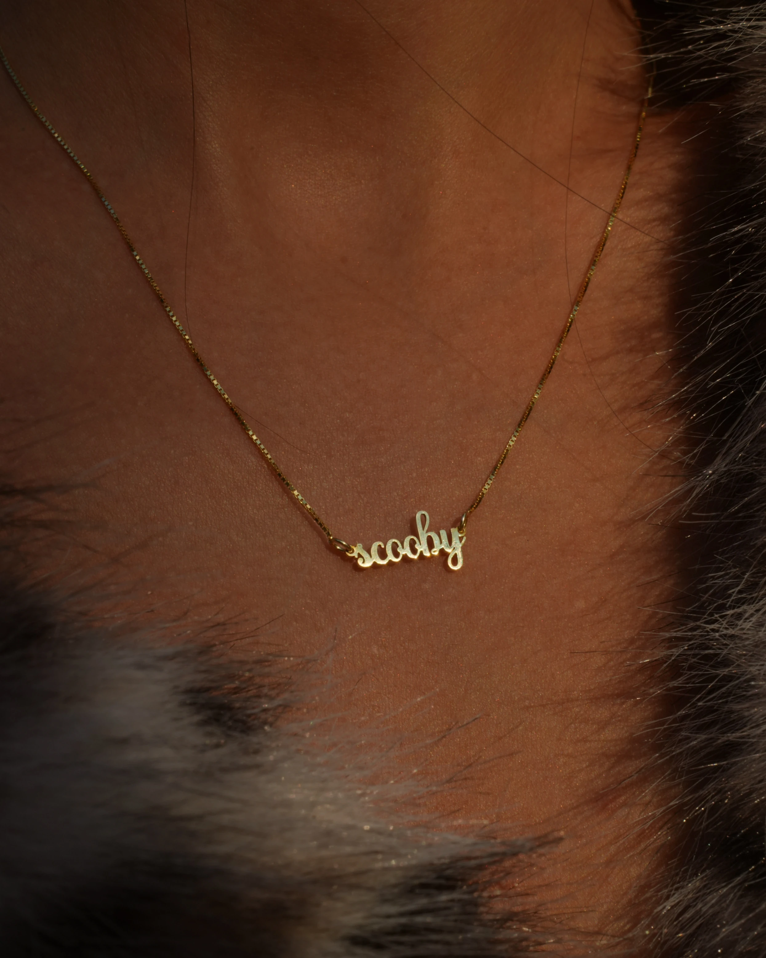 925 Gümüş / Küp Zincirli Kelime Kolye