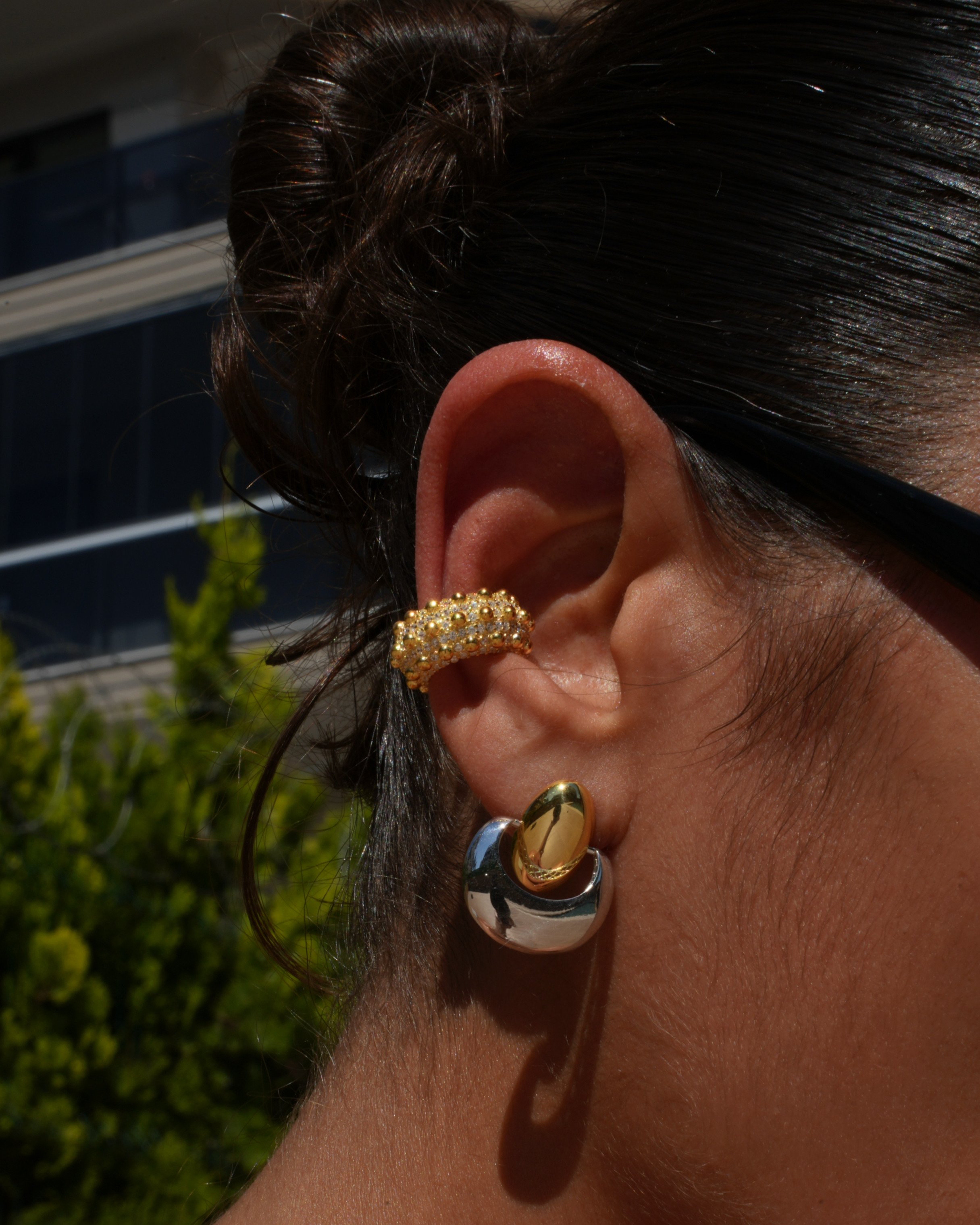 925 Gümüş / Tomurcuk Kalın Earcuff