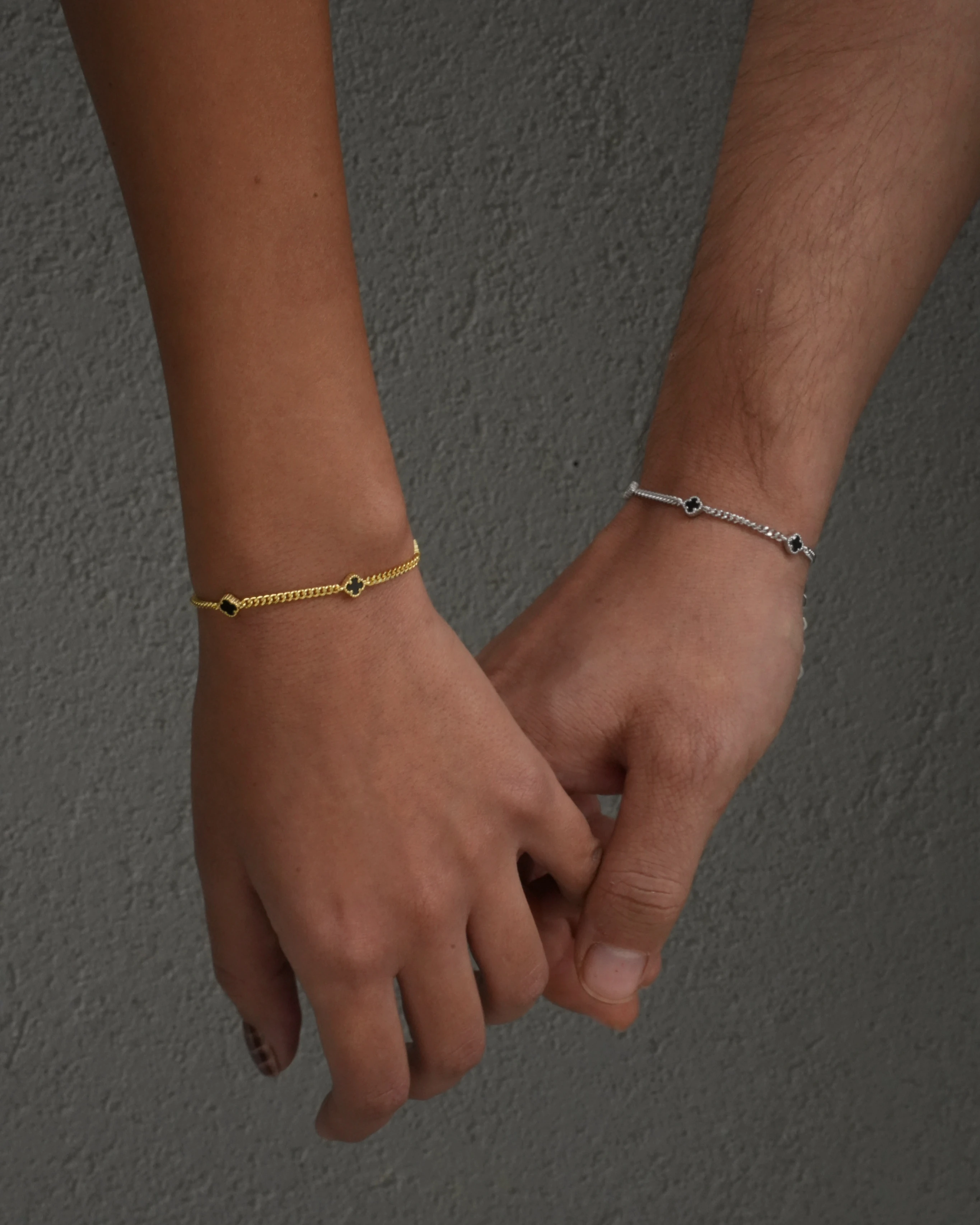 925 Gümüş / Yonca Çift Bilekliği