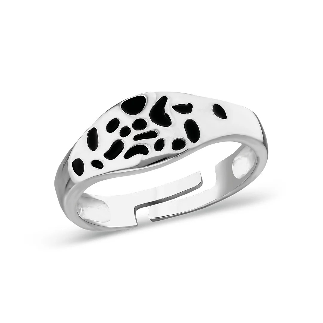 925 Gümüş / Leopar Desenli Yüzük