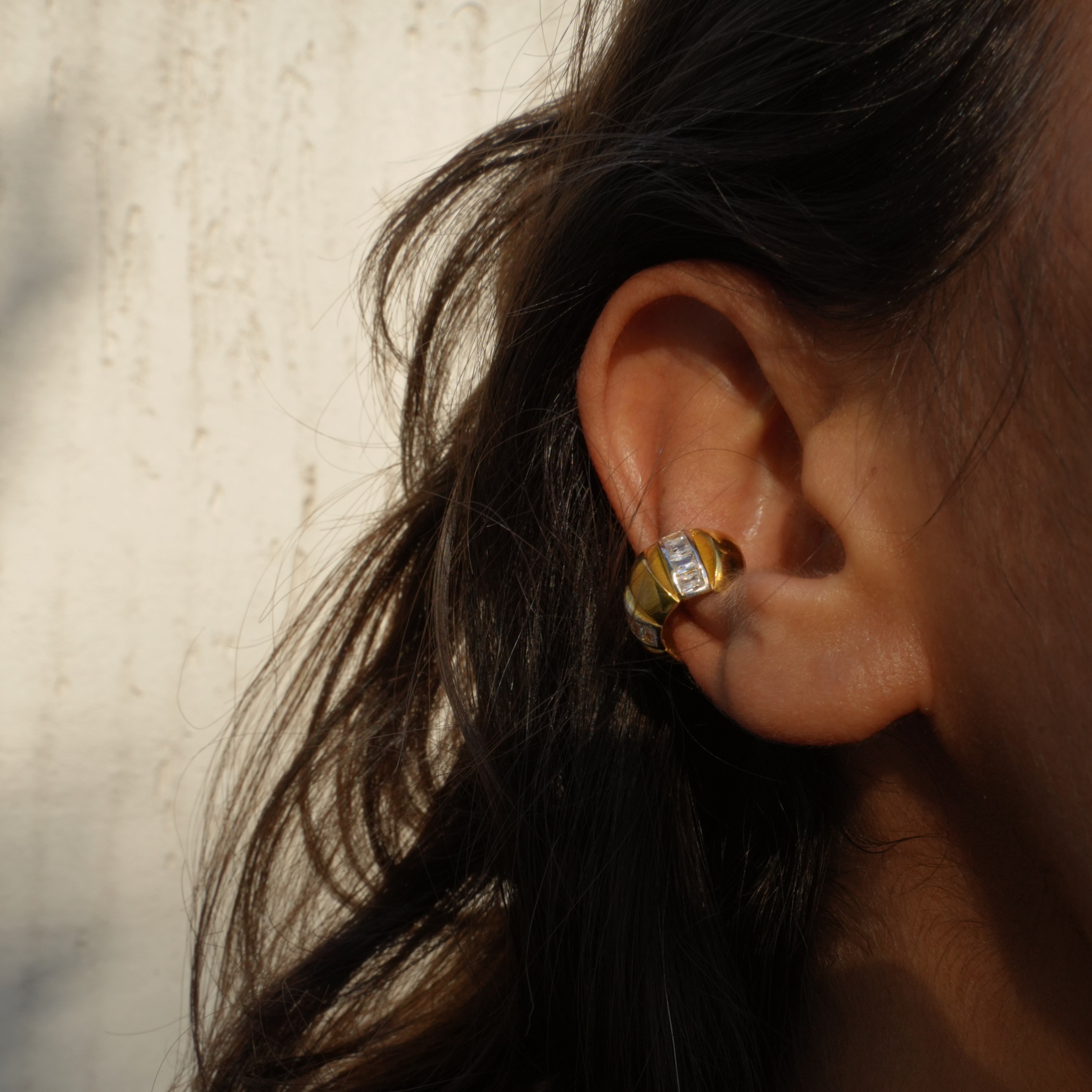 925 Gümüş / Taşlı Bold Earcuff